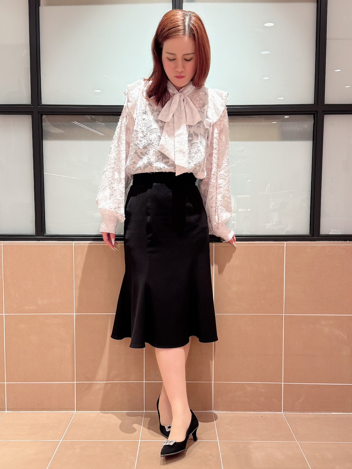 すみれさんの「ESPERANZA｜◆【晴雨兼用/12時間パンプス】約5.5cm　歩きやすくて疲れにくい」を使ったコーディネート