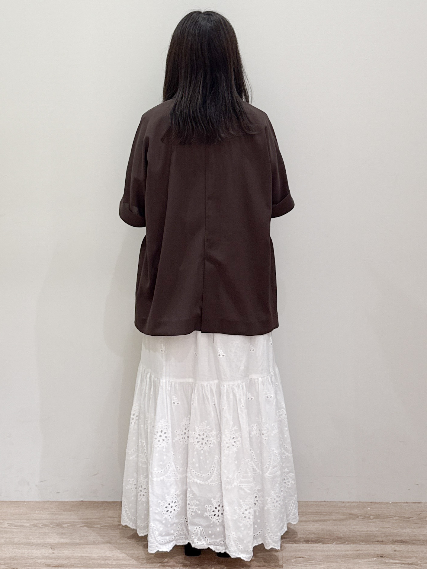 しまじろさんの「OPAQUE.CLIP｜【接触冷感／吸水速乾／防シワ】リネンライクテーラードジャケット《洗濯機OK》」を使ったコーディネート