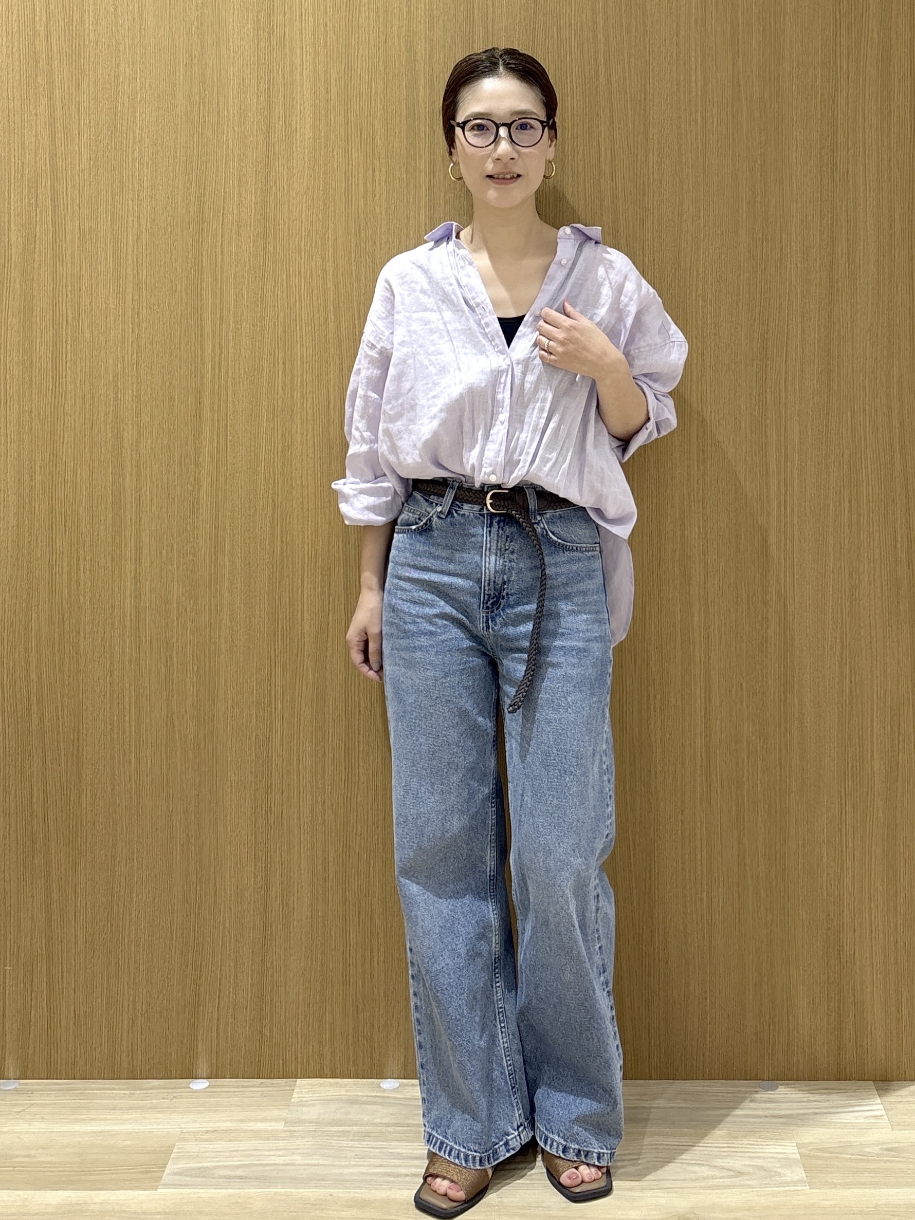 たけねぇさんの「OPAQUE.CLIP｜フレンチリネンシャツ／カシュクール【洗濯機OK】《5col》」を使ったコーディネート
