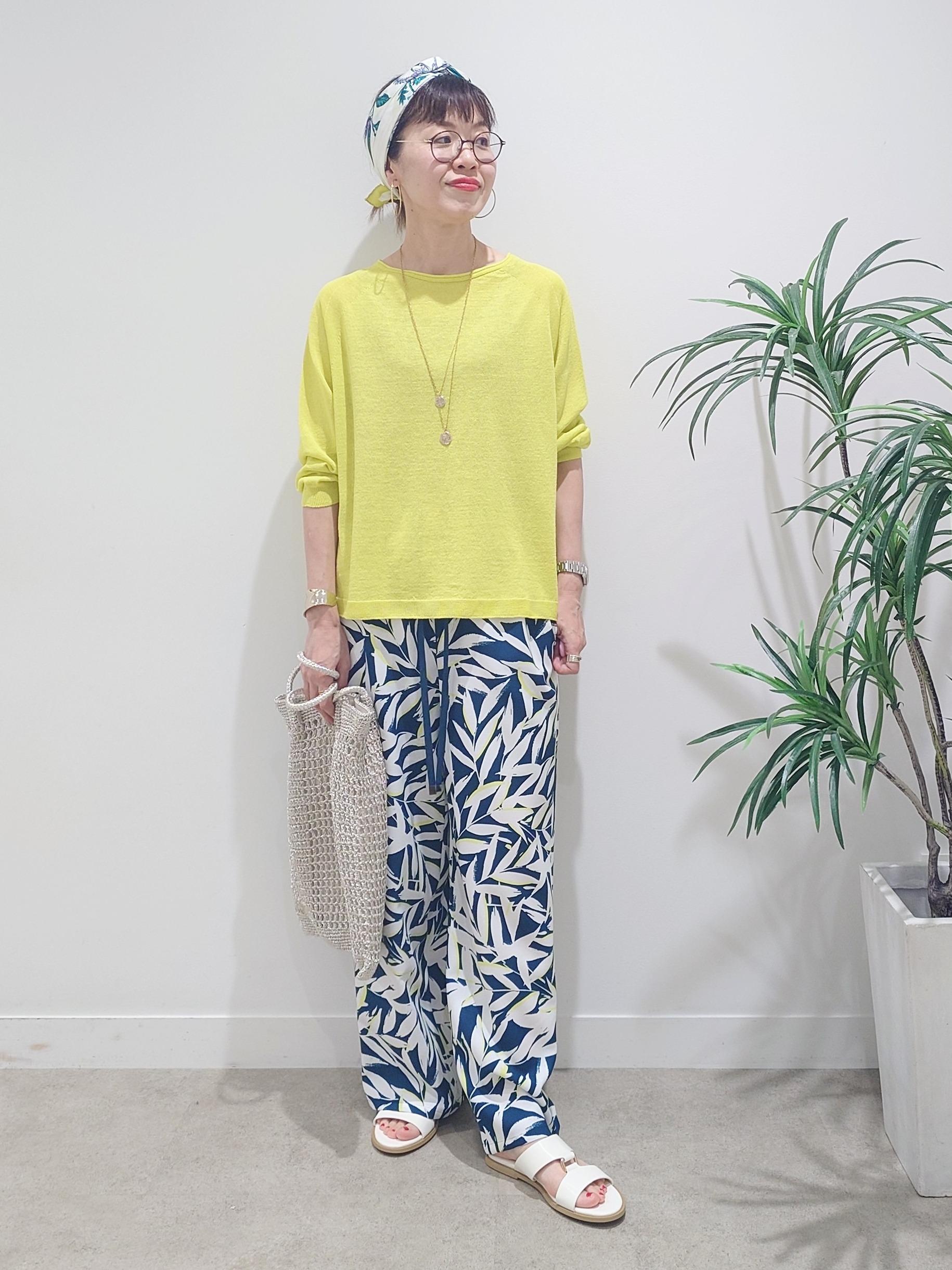 MUTSUKOさんの「UNTITLED｜【ゆったり/リラクシー】リネンボートネックプルオーバー」を使ったコーディネート