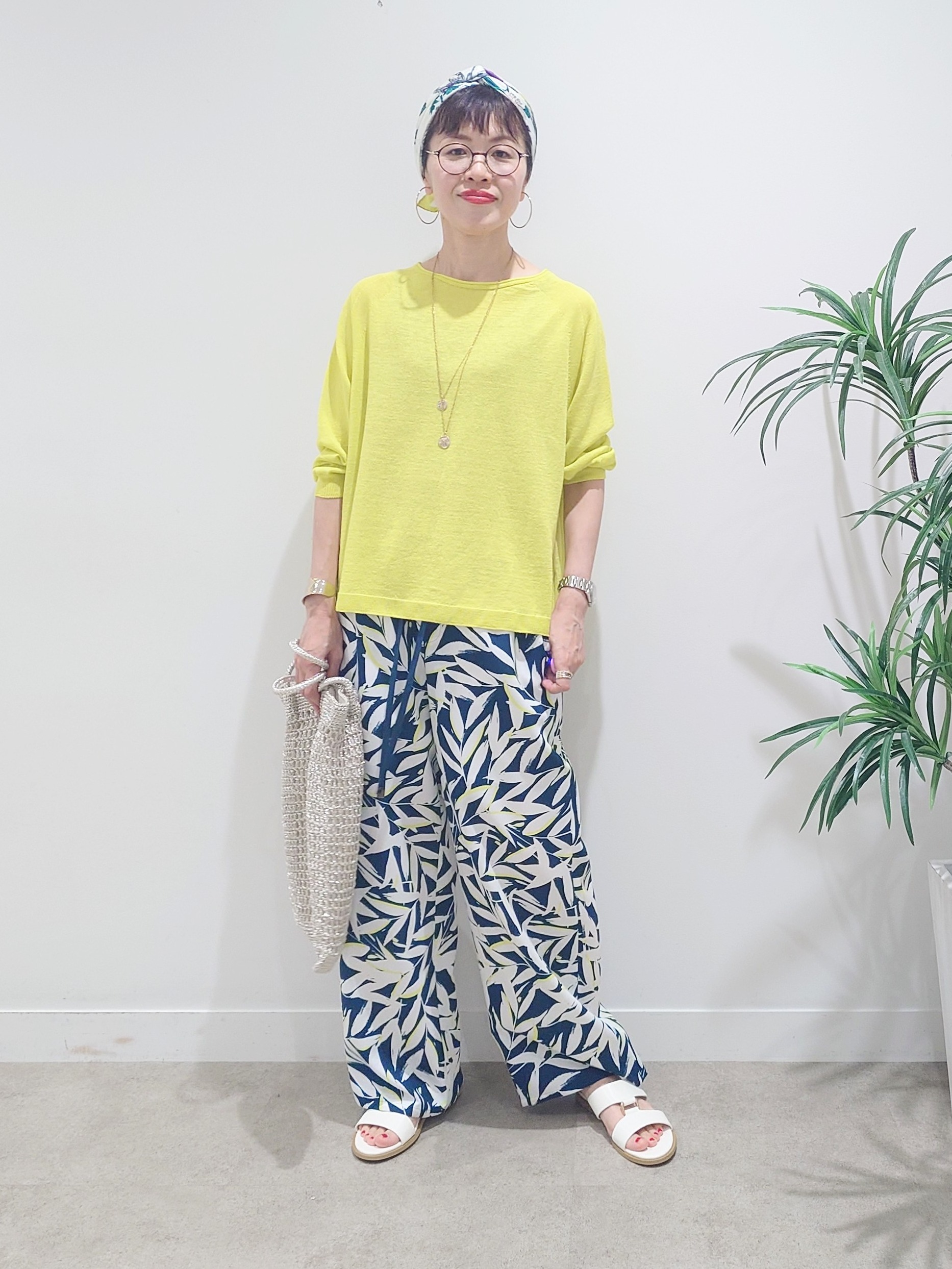 MUTSUKOさんの「UNTITLED｜【ゆったり/リラクシー】リネンボートネックプルオーバー」を使ったコーディネート