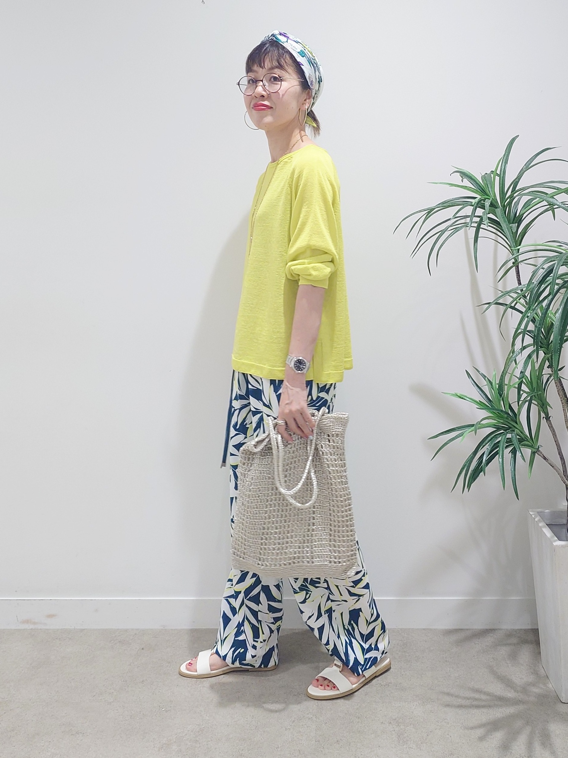 MUTSUKOさんの「UNTITLED｜【ゆったり/リラクシー】リネンボートネックプルオーバー」を使ったコーディネート