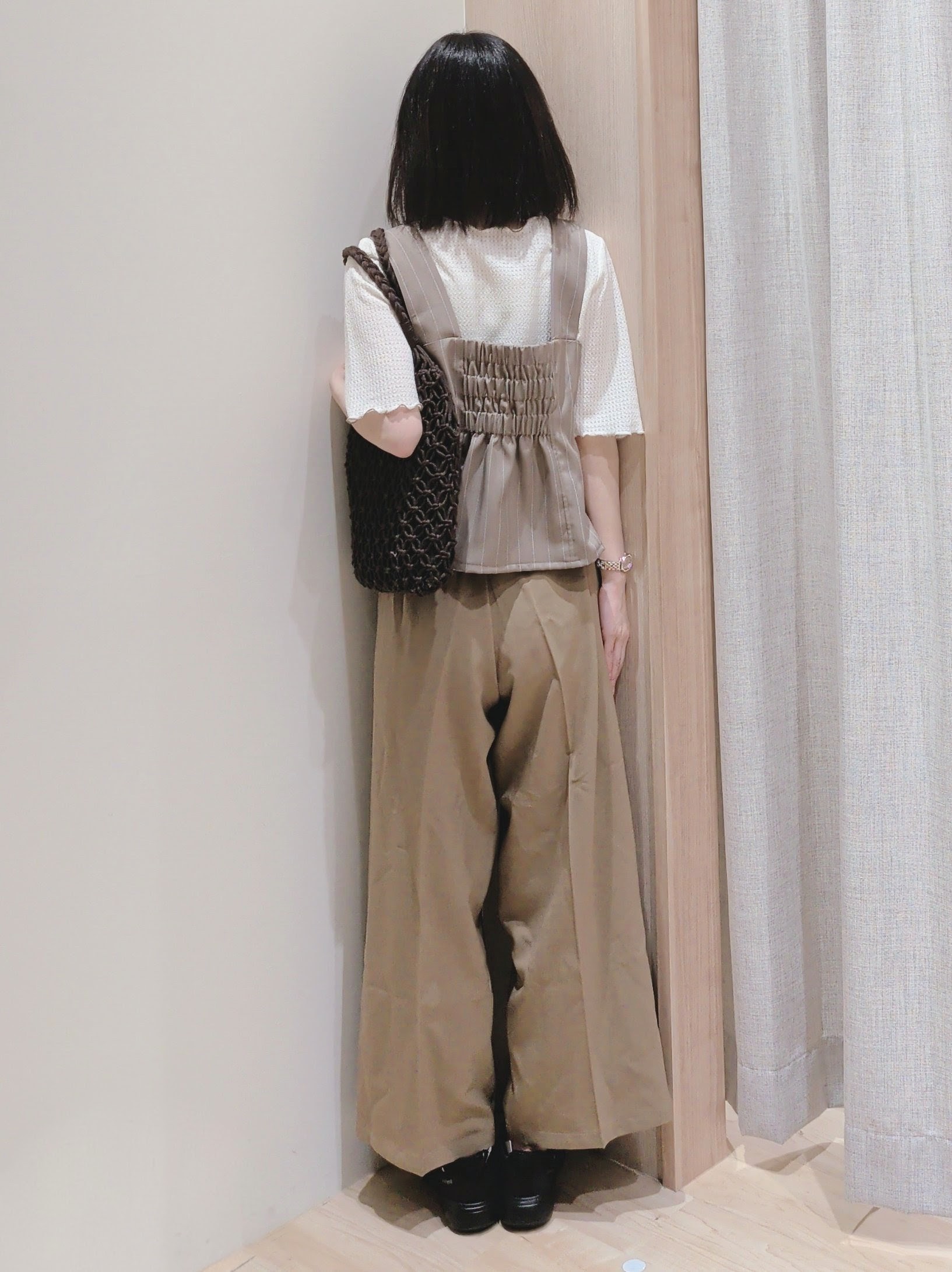 Yuiさんの「grove｜ストライプ ビスチェ＆インナーセット」を使ったコーディネート