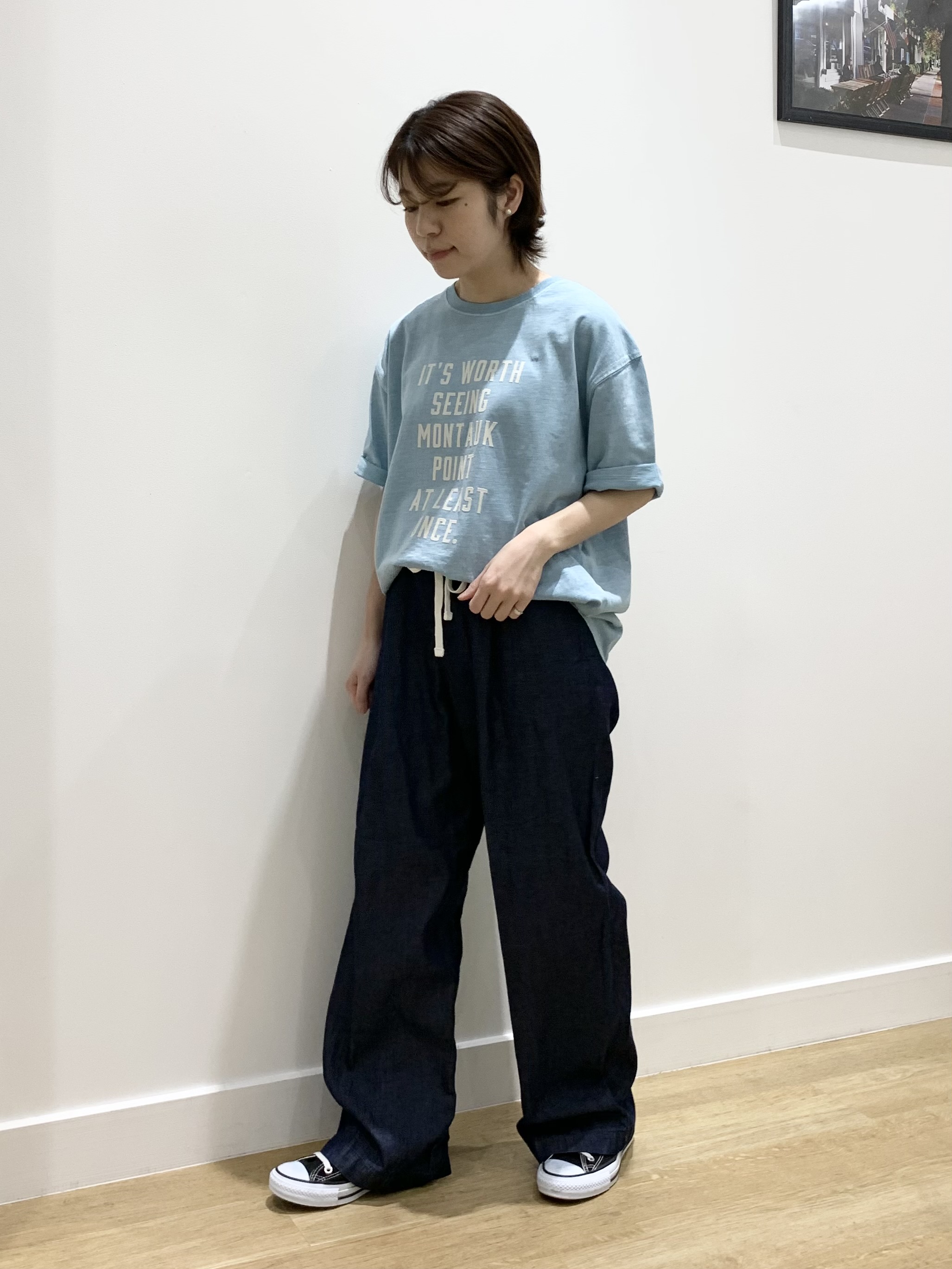 IMARIさんの「Dessin｜【ユニセックス/洗える】ピグメントロゴTシャツ」を使ったコーディネート