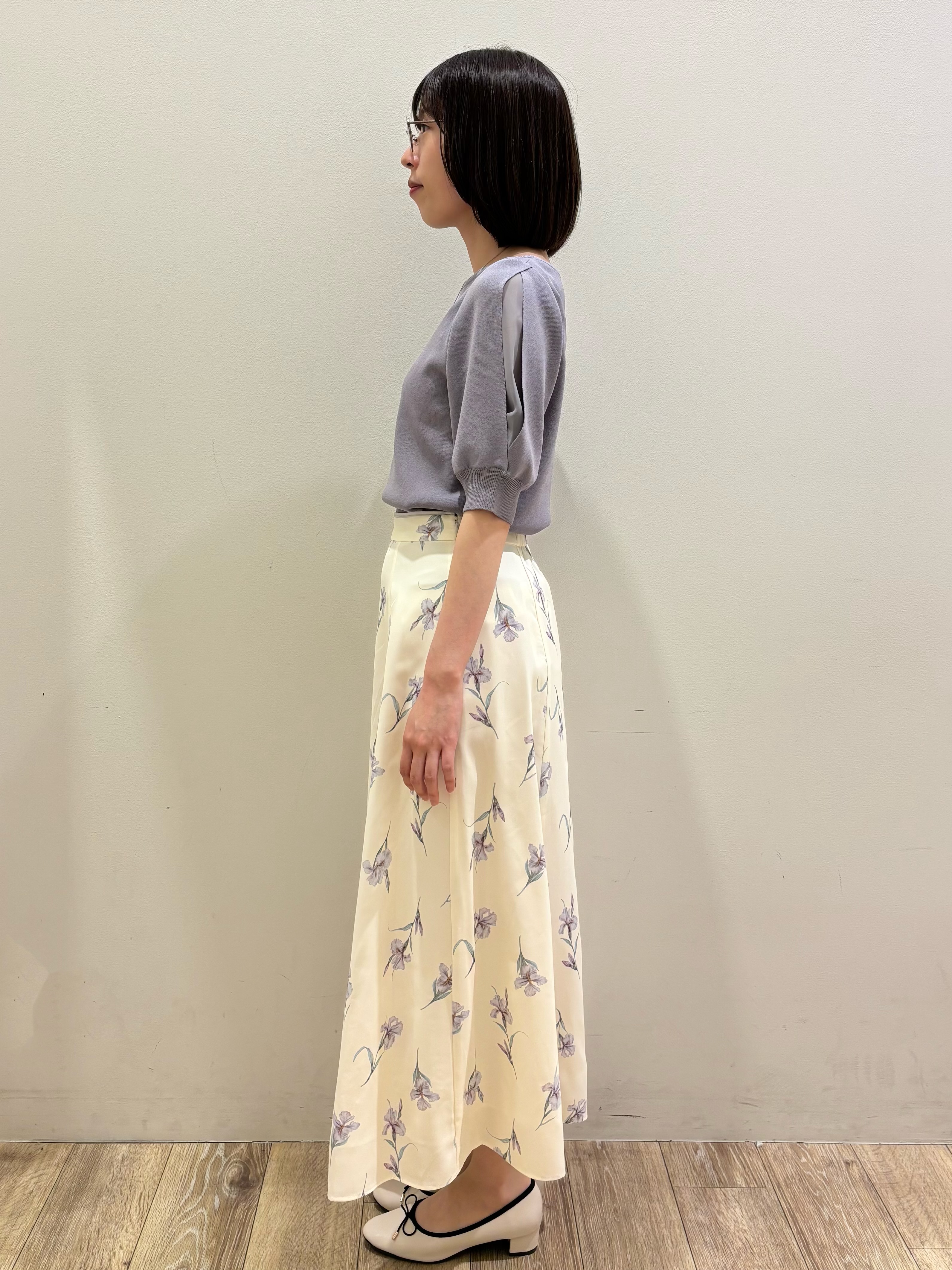 honamiさんの「index｜【接触冷感／UVケア】クールタッチラップスリーブニット《洗濯機OK／XS～3L／9col》」を使ったコーディネート