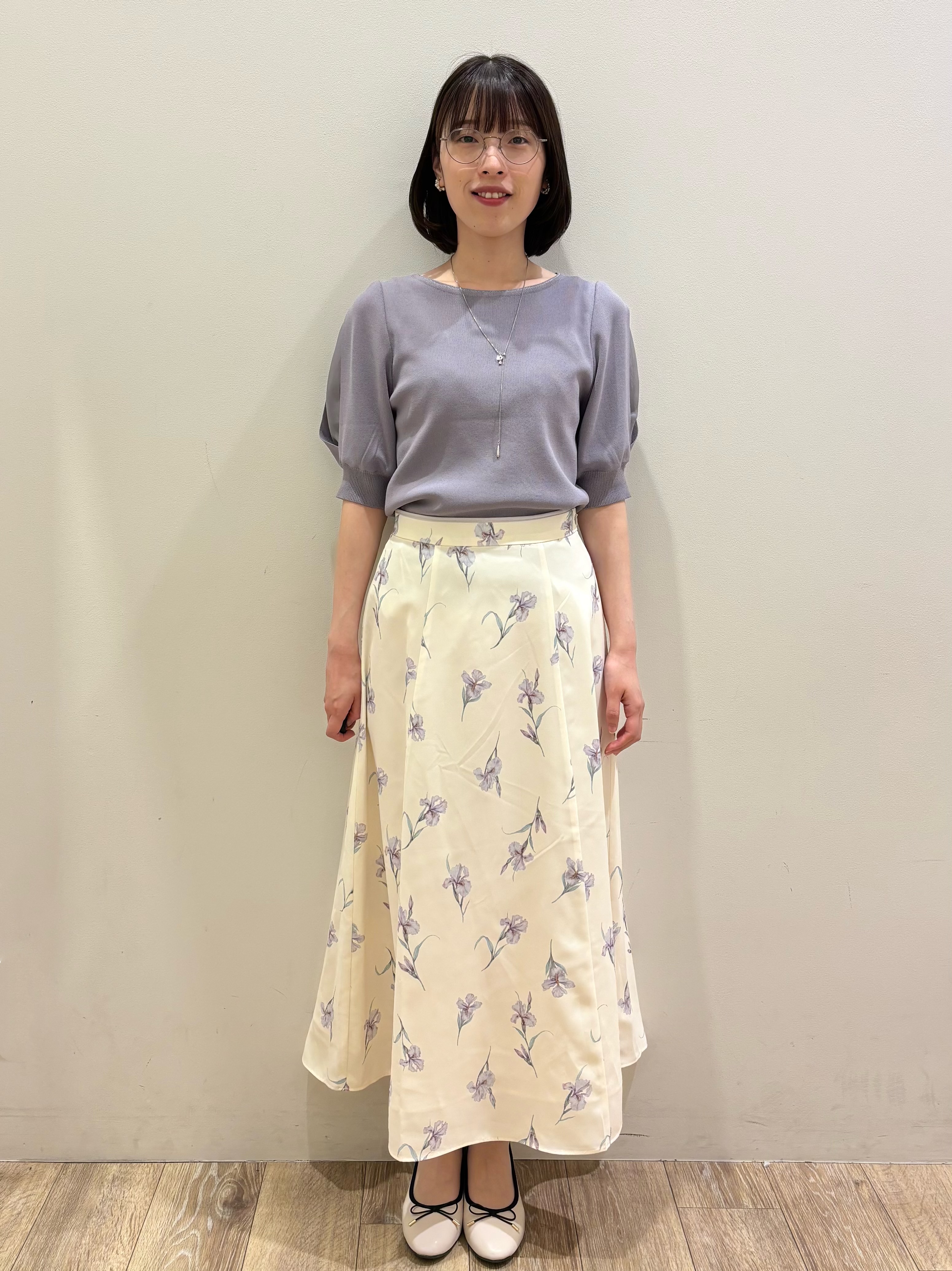 honamiさんの「index｜【接触冷感／UVケア】クールタッチラップスリーブニット《洗濯機OK／XS～3L／9col》」を使ったコーディネート
