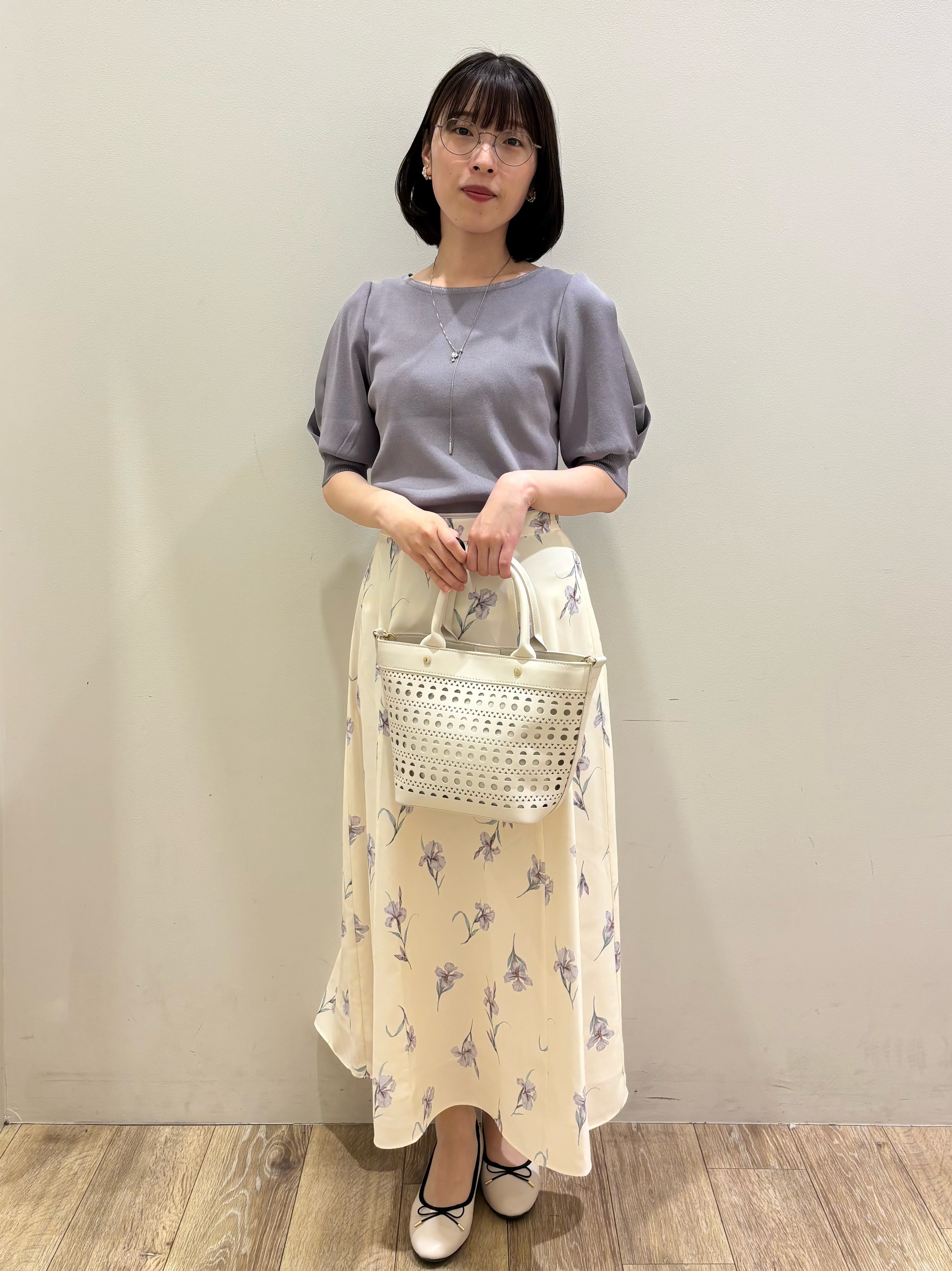 honamiさんの「index｜【接触冷感／UVケア】クールタッチラップスリーブニット《洗濯機OK／XS～3L／9col》」を使ったコーディネート