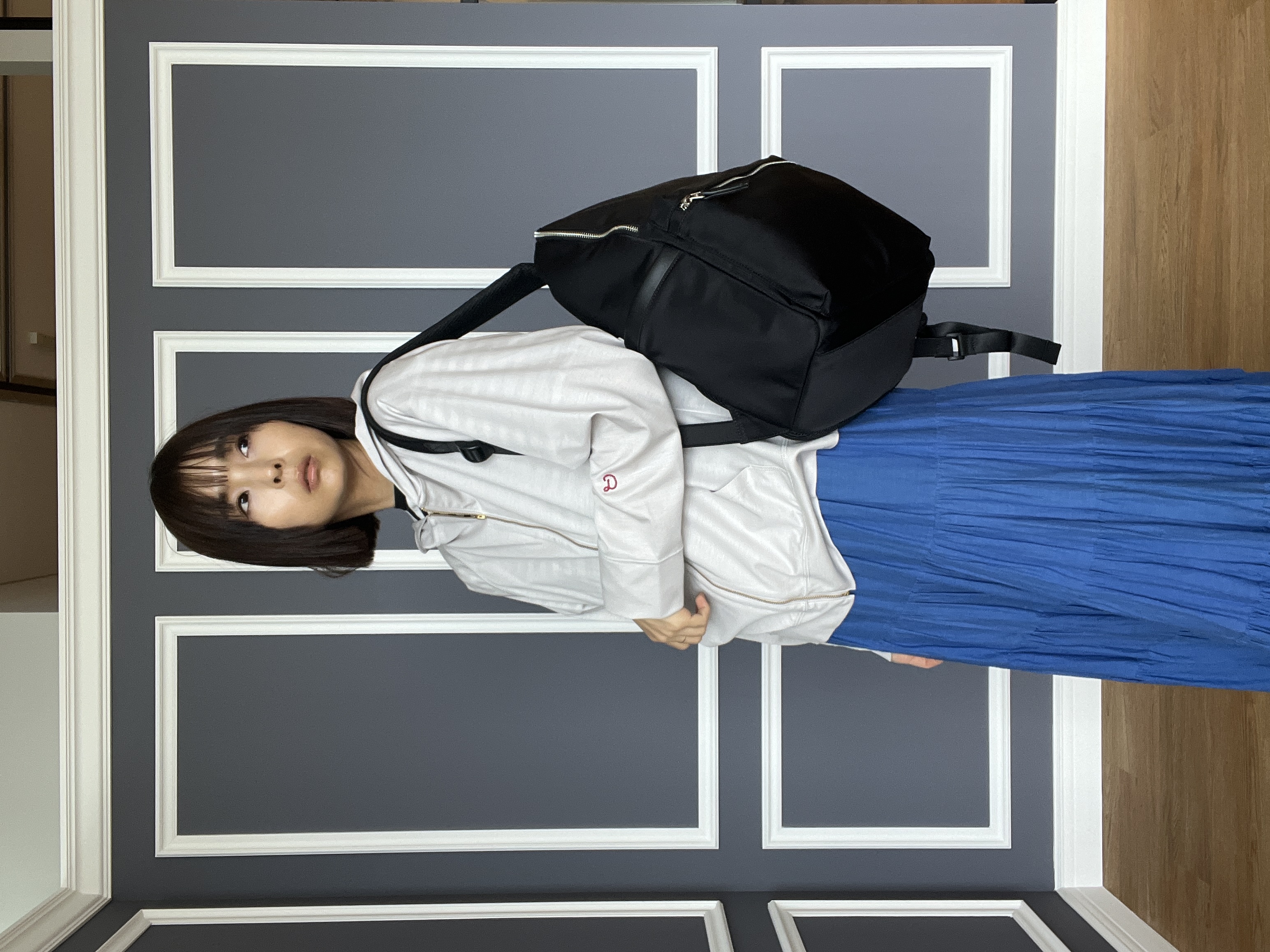 misaさんの「DRESSTERIOR｜【再入荷/荷重軽減】サスペンションマルチポケットリュック」を使ったコーディネート