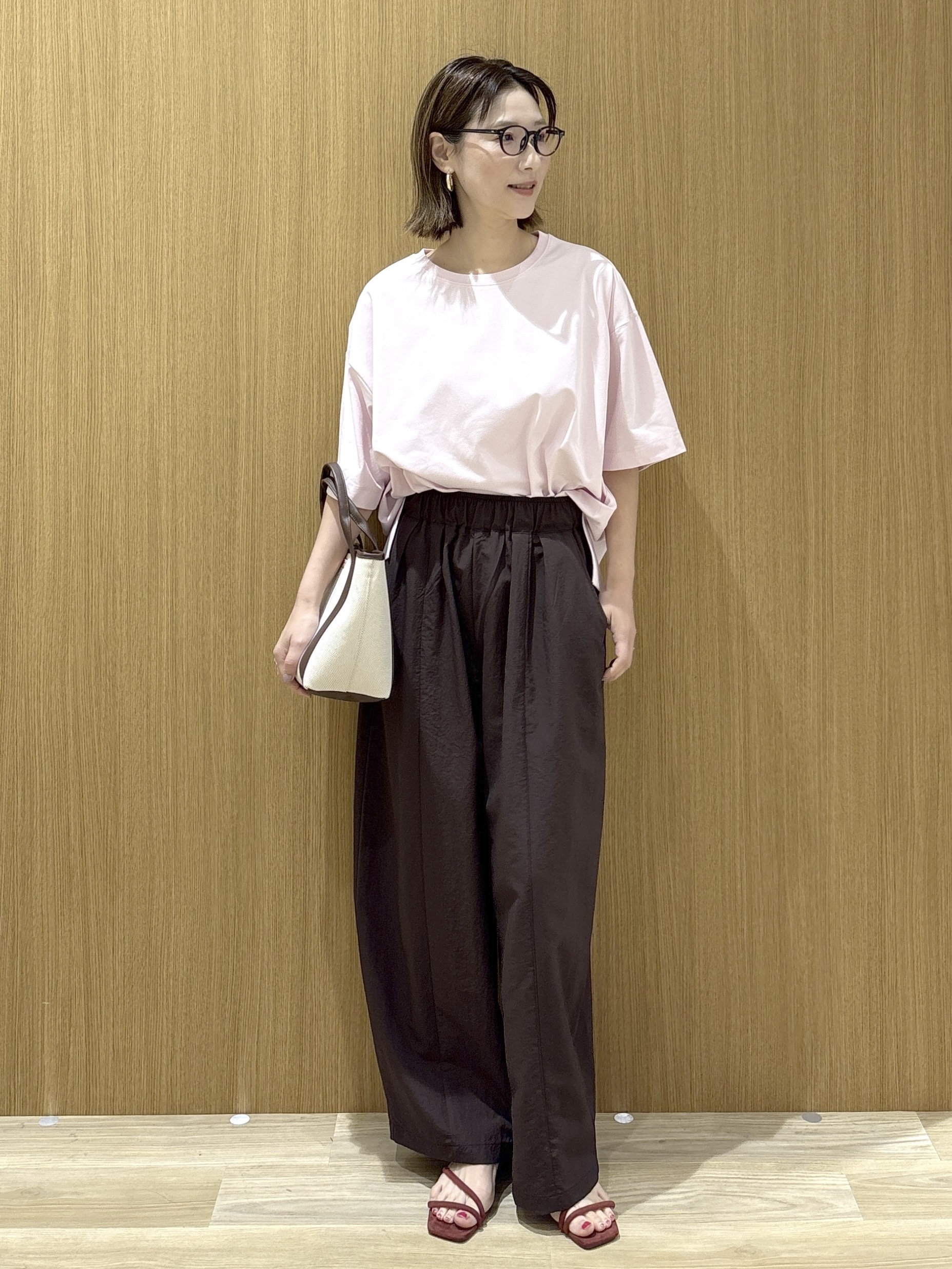 たけねぇさんの「OPAQUE.CLIP｜【接触冷感】リラクシーカットソー《洗濯機OK》」を使ったコーディネート