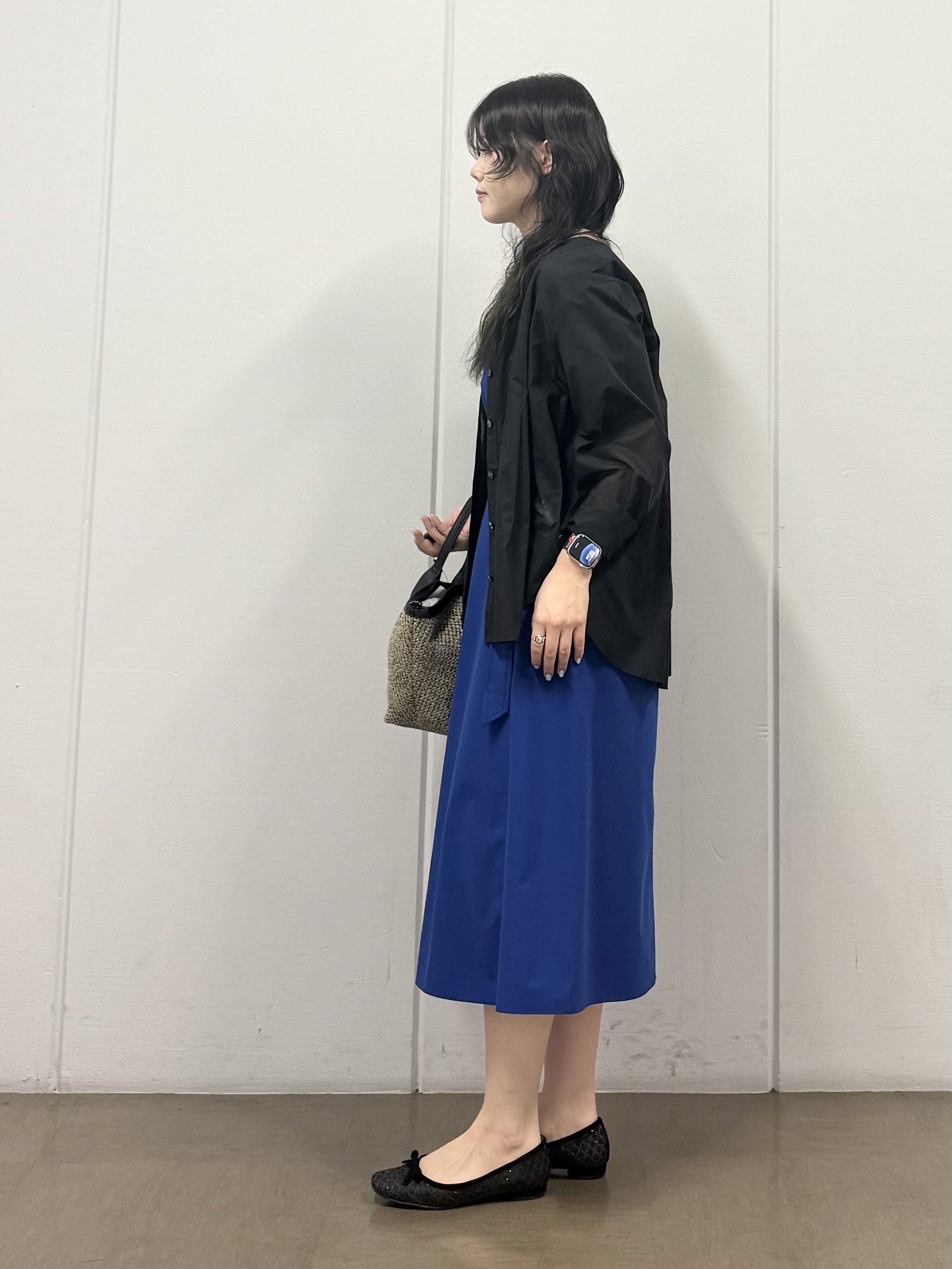 mizukiさんの「INDIVI｜【洗える／軽やか】無地＆ストライプ柄 切替タックブラウス」を使ったコーディネート