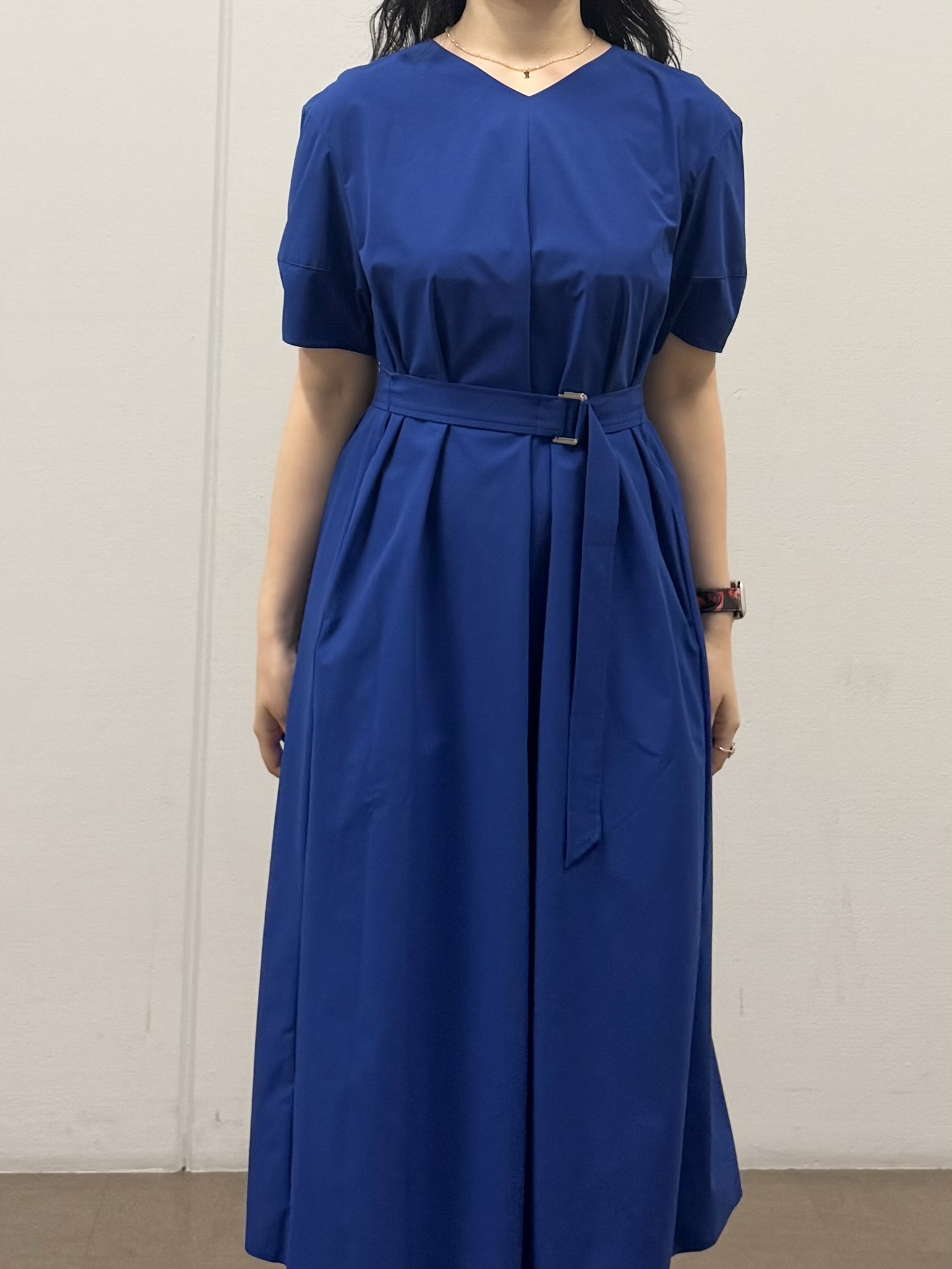 mizukiさんの「INDIVI｜【洗える／軽やか】無地＆ストライプ柄 切替タックブラウス」を使ったコーディネート