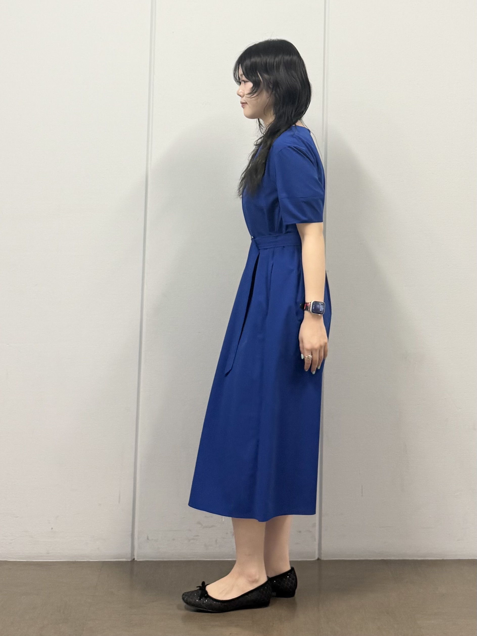 mizukiさんの「INDIVI｜【洗える／軽やか】無地＆ストライプ柄 切替タックブラウス」を使ったコーディネート