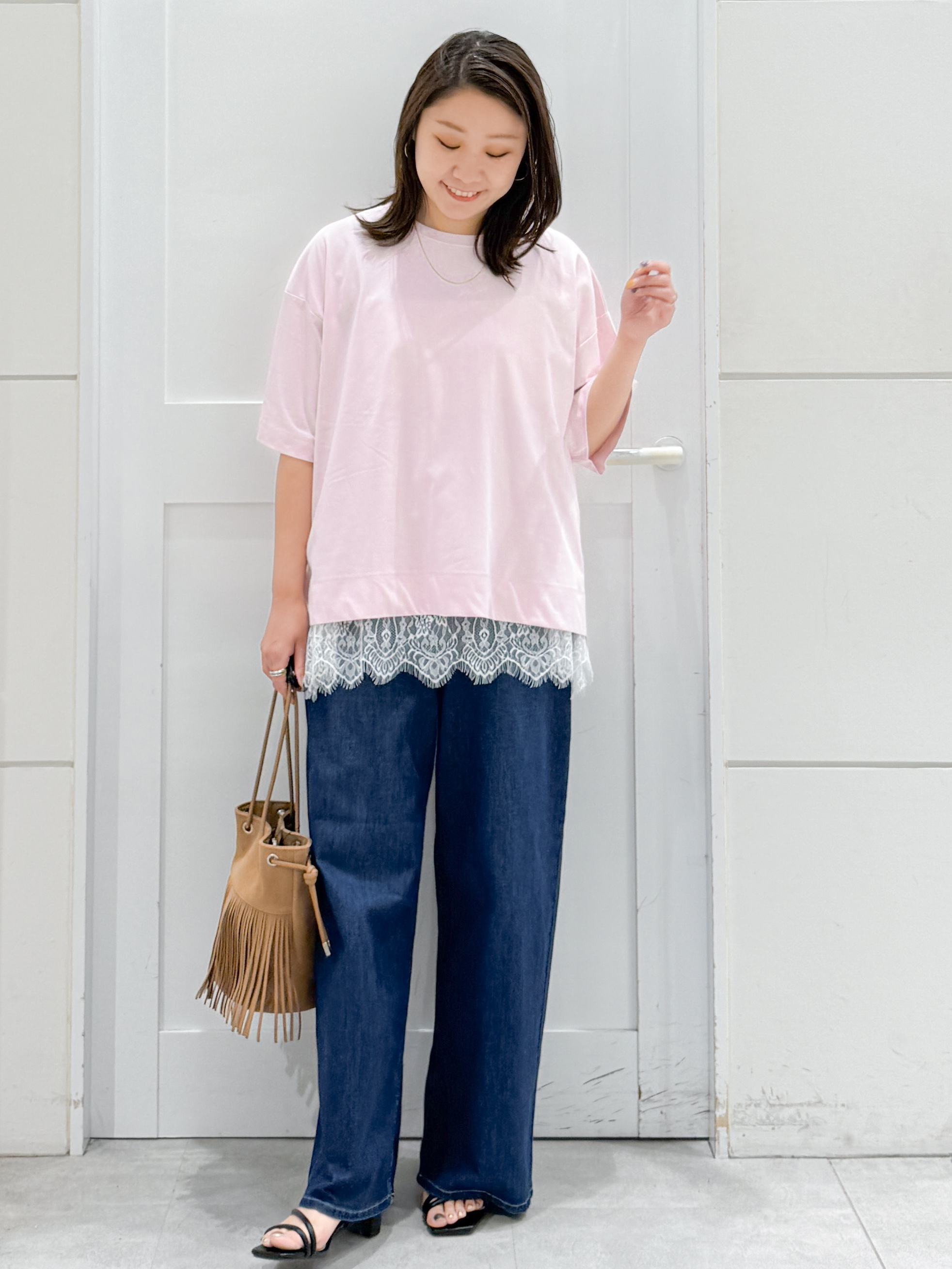 yuka.aさんの「OPAQUE.CLIP｜【接触冷感】リラクシーカットソー《洗濯機OK》」を使ったコーディネート