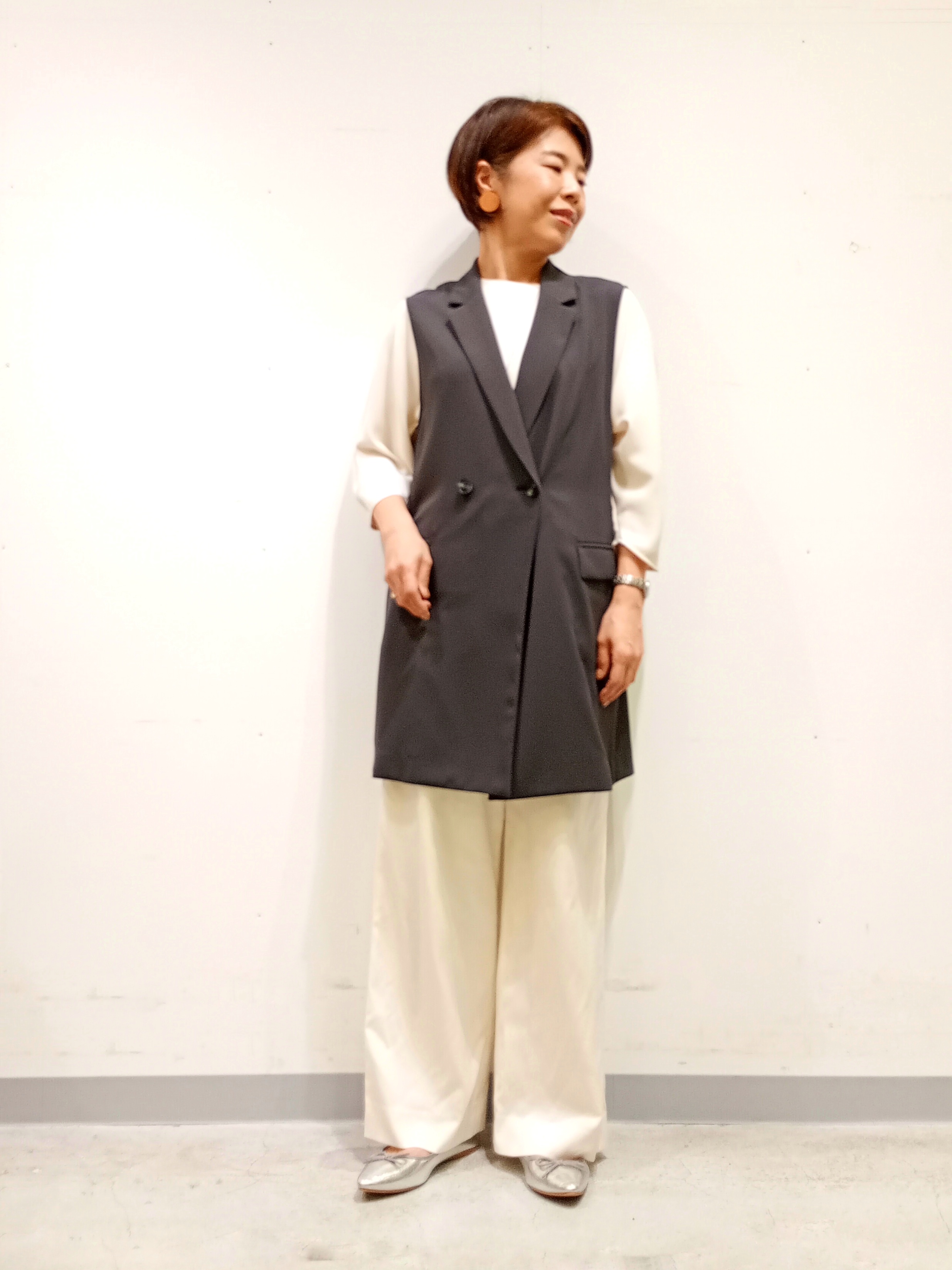 Kさんの「INDIVI｜【接触冷感／透湿／着る日傘】ドルマントップス」を使ったコーディネート