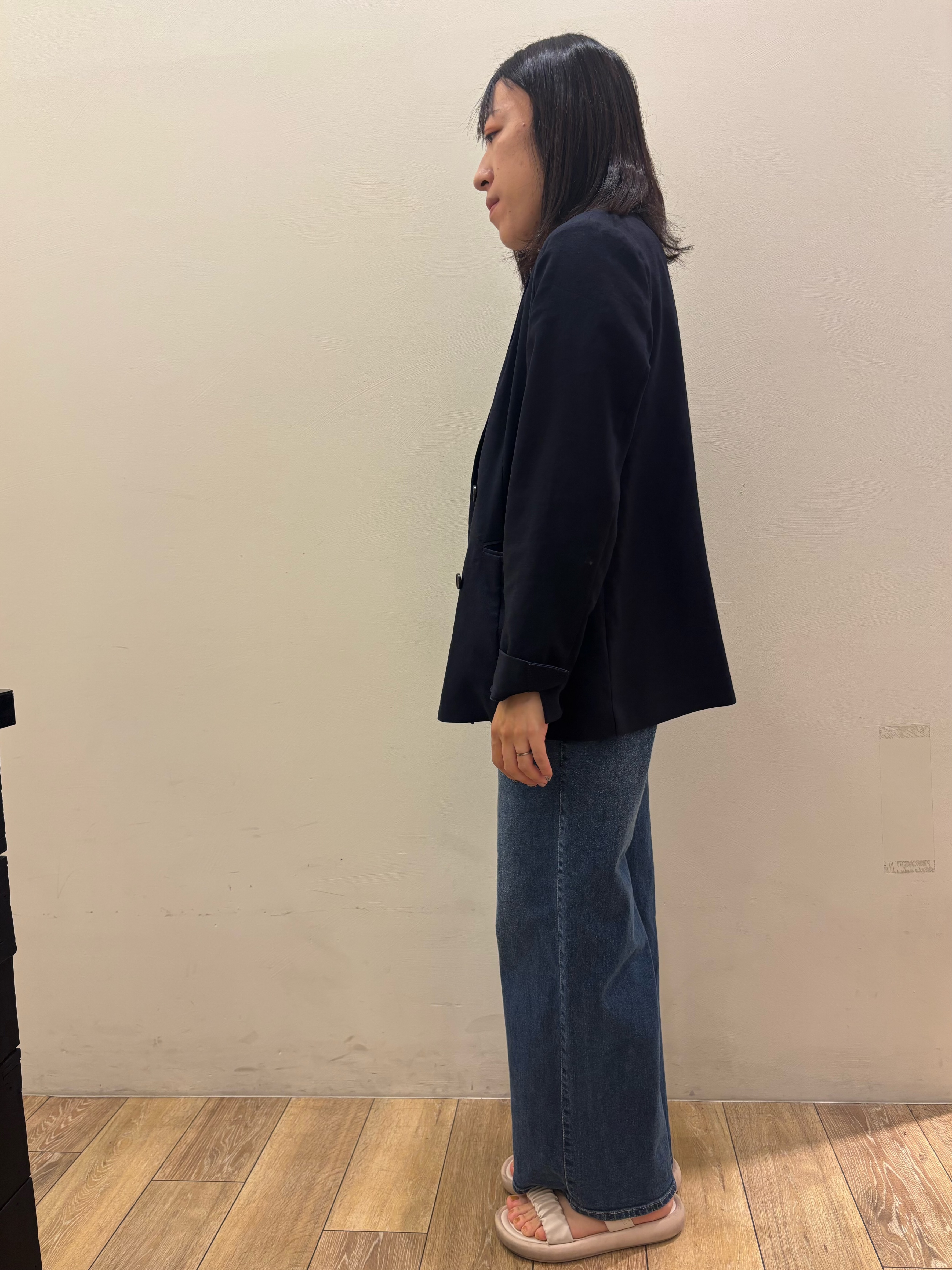 りょうさんの「OPAQUE.CLIP｜【UV／接触冷感】ダブルブレストジャケット《防シワ加工／洗える》」を使ったコーディネート