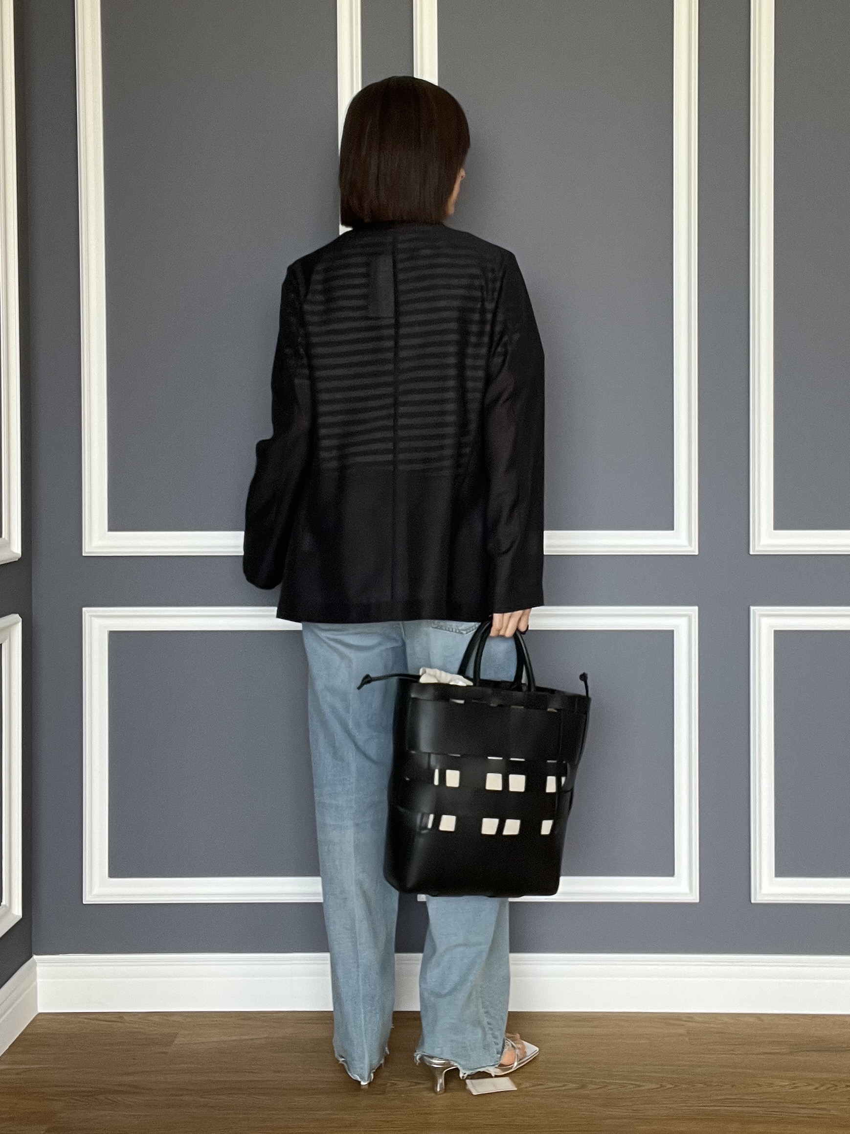 misaさんの「DRESSTERIOR｜センタープレス ワイドストレートデニム」を使ったコーディネート
