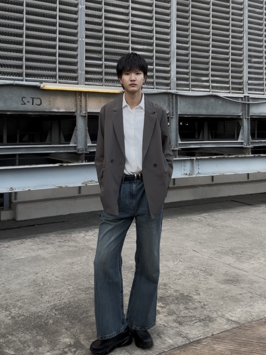 KOHEIさんの「tk.TAKEO KIKUCHI｜ダブルブレストジャケット」を使ったコーディネート