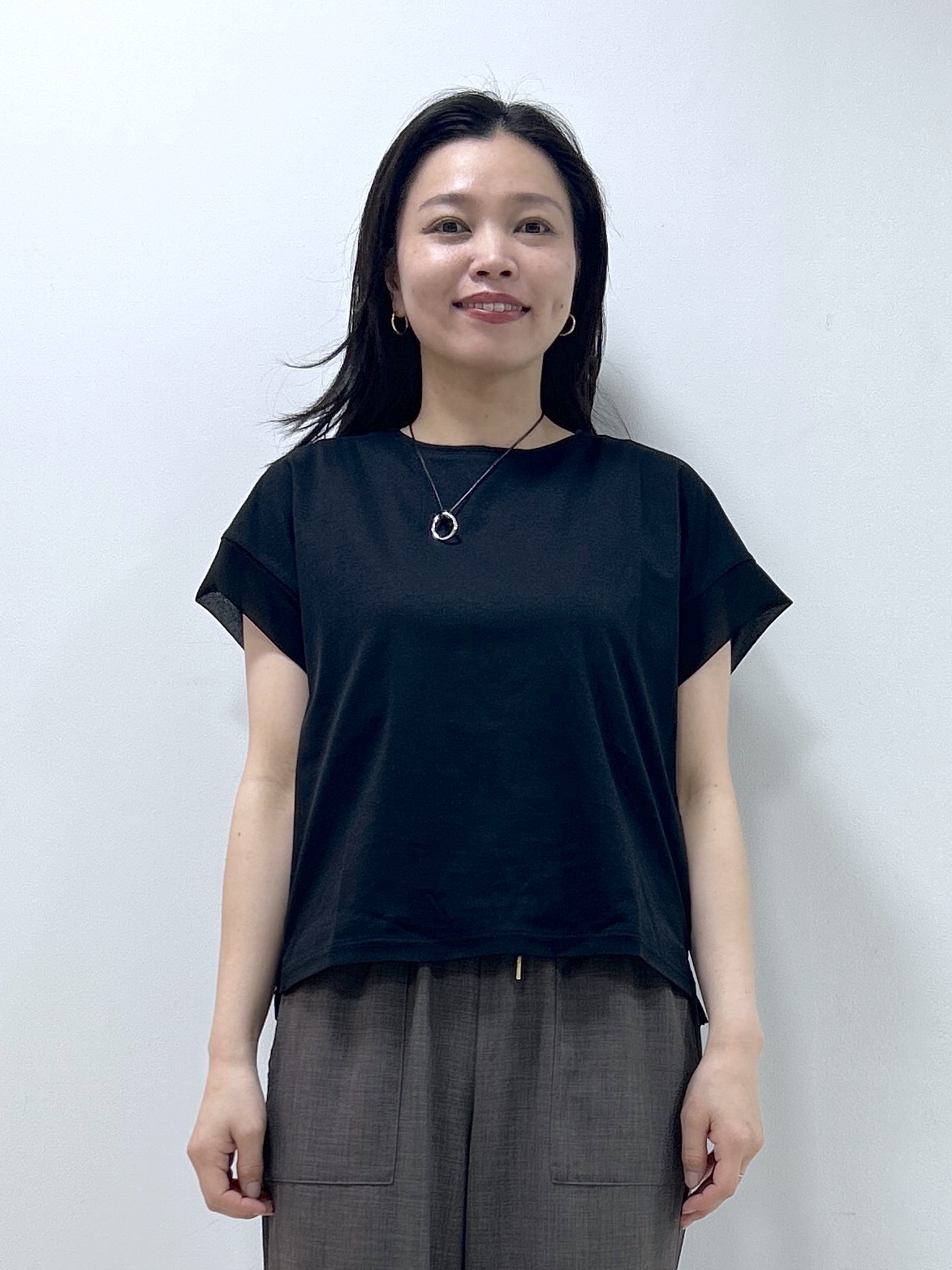 Kaiさんの「Dessin｜【UVカット/接触冷感】美光沢カットソー」を使ったコーディネート