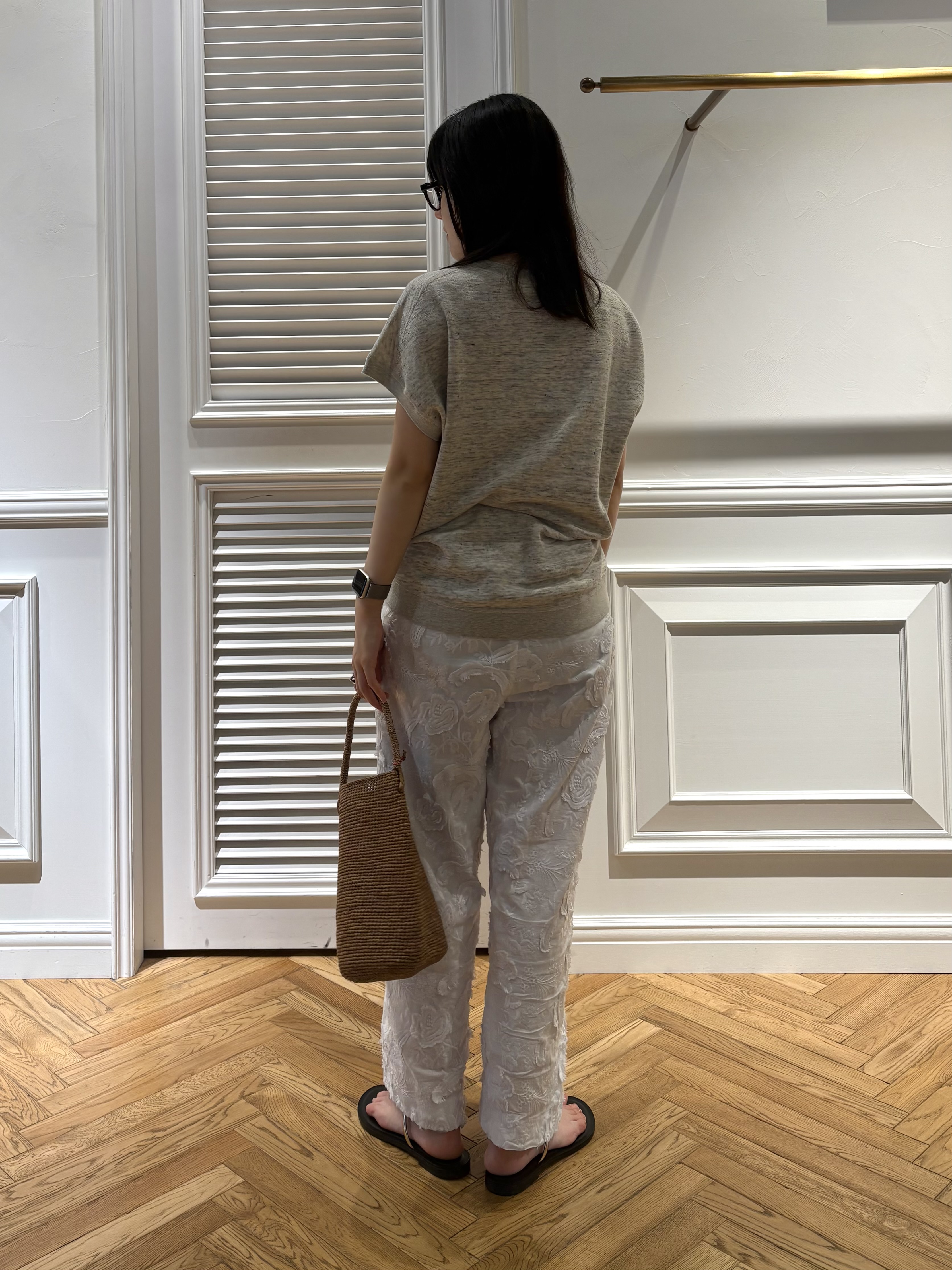 cocoさんの「DRESSTERIOR｜◆【ウォッシャブル／セットアップ可】リネン混裏毛フレンチプルオーバー」を使ったコーディネート
