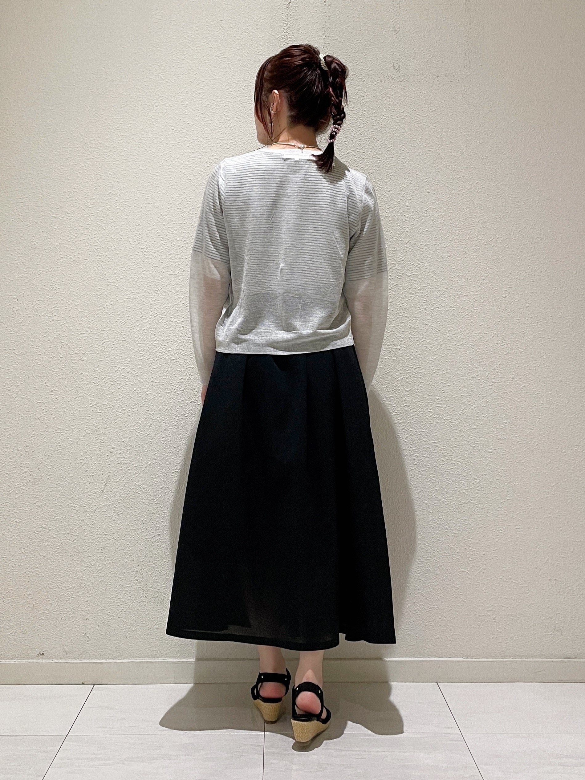 haruさんの「grove｜高評価！【洗える/名品】大人の透け感、シアーカーディガン」を使ったコーディネート