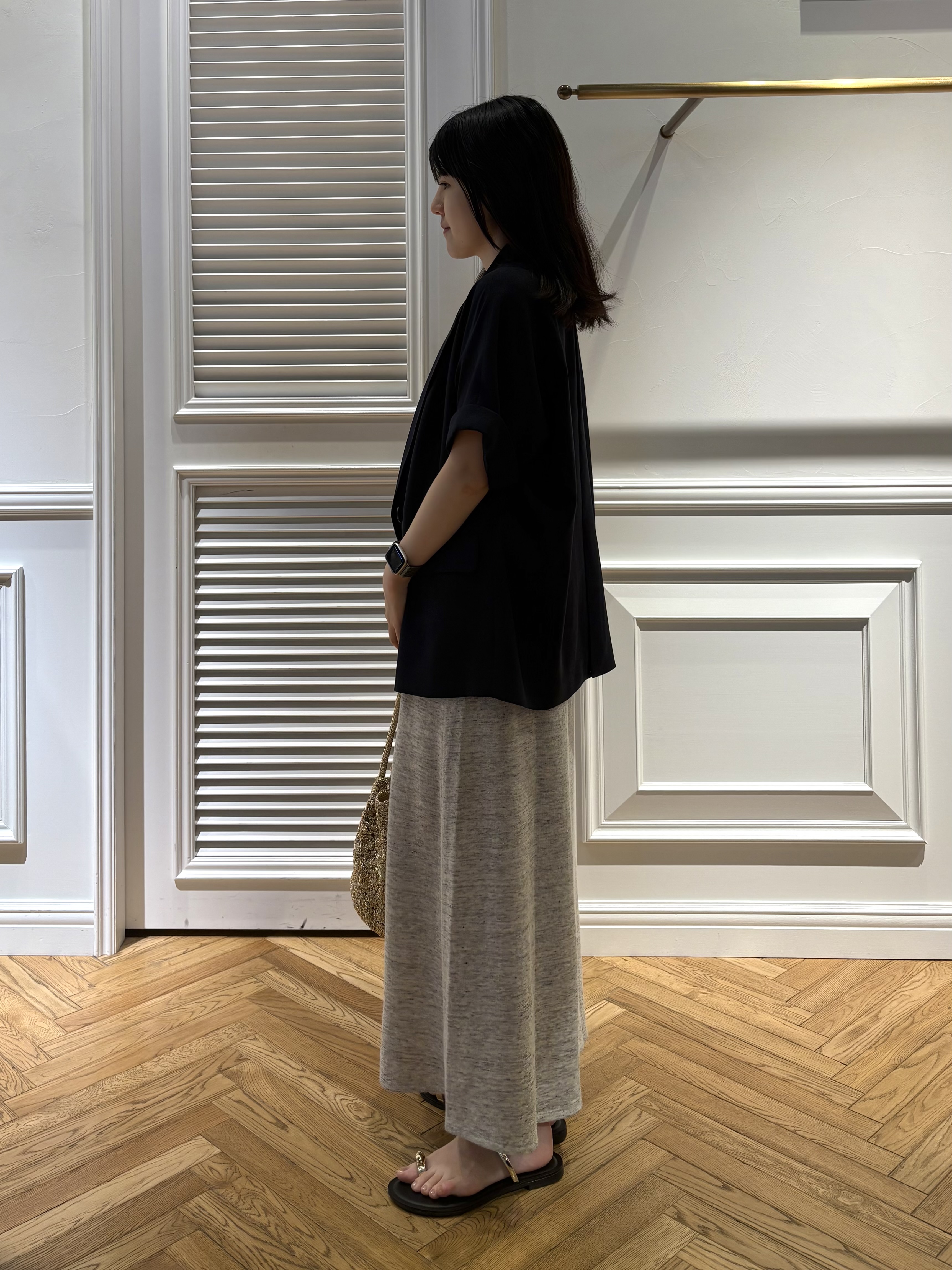 cocoさんの「DRESSTERIOR｜◆【ウォッシャブル／セットアップ可】リネン混裏毛フレンチプルオーバー」を使ったコーディネート