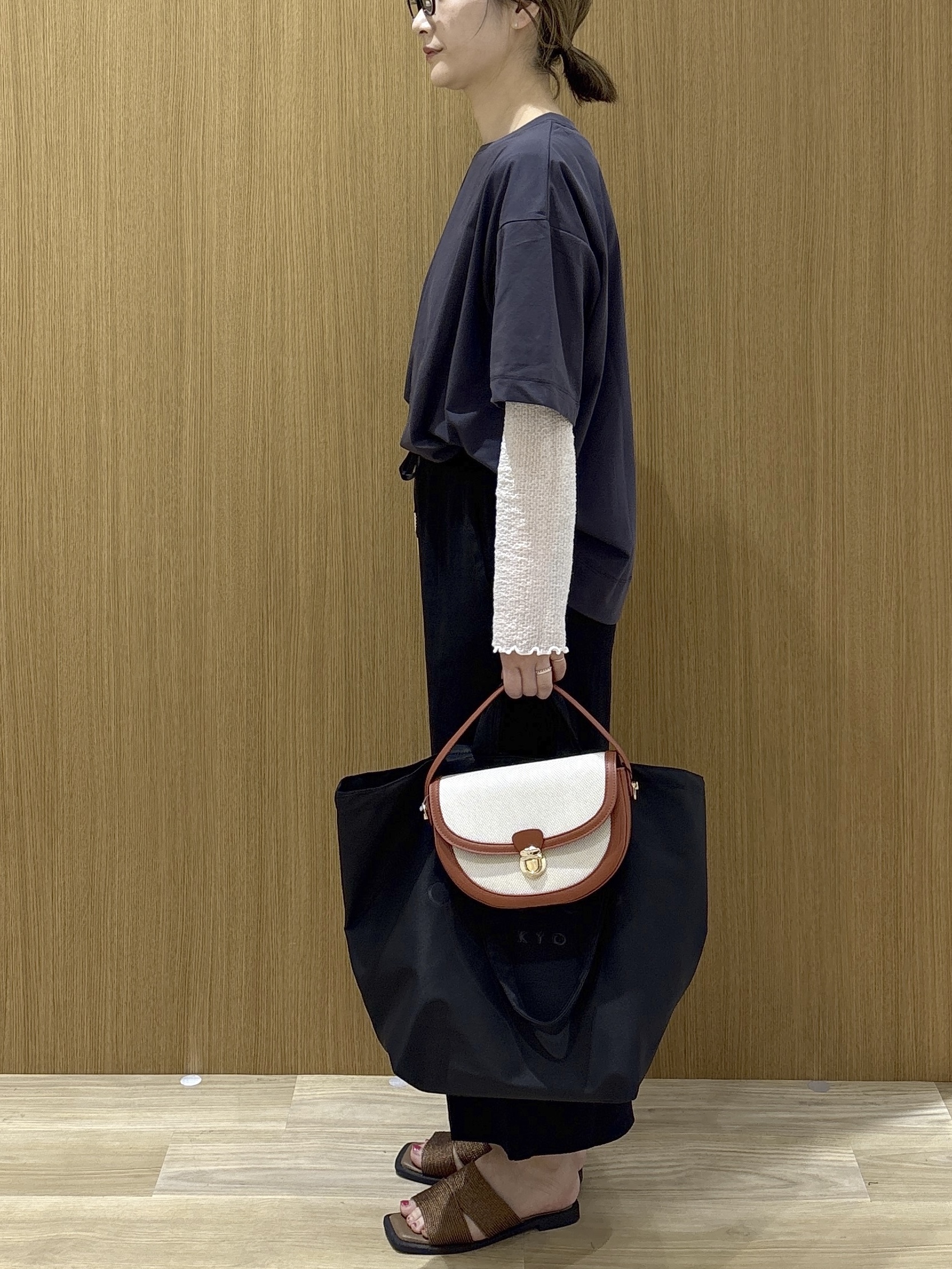 たけねぇさんの「OPAQUE.CLIP｜【接触冷感】リラクシーカットソー《洗濯機OK》」を使ったコーディネート