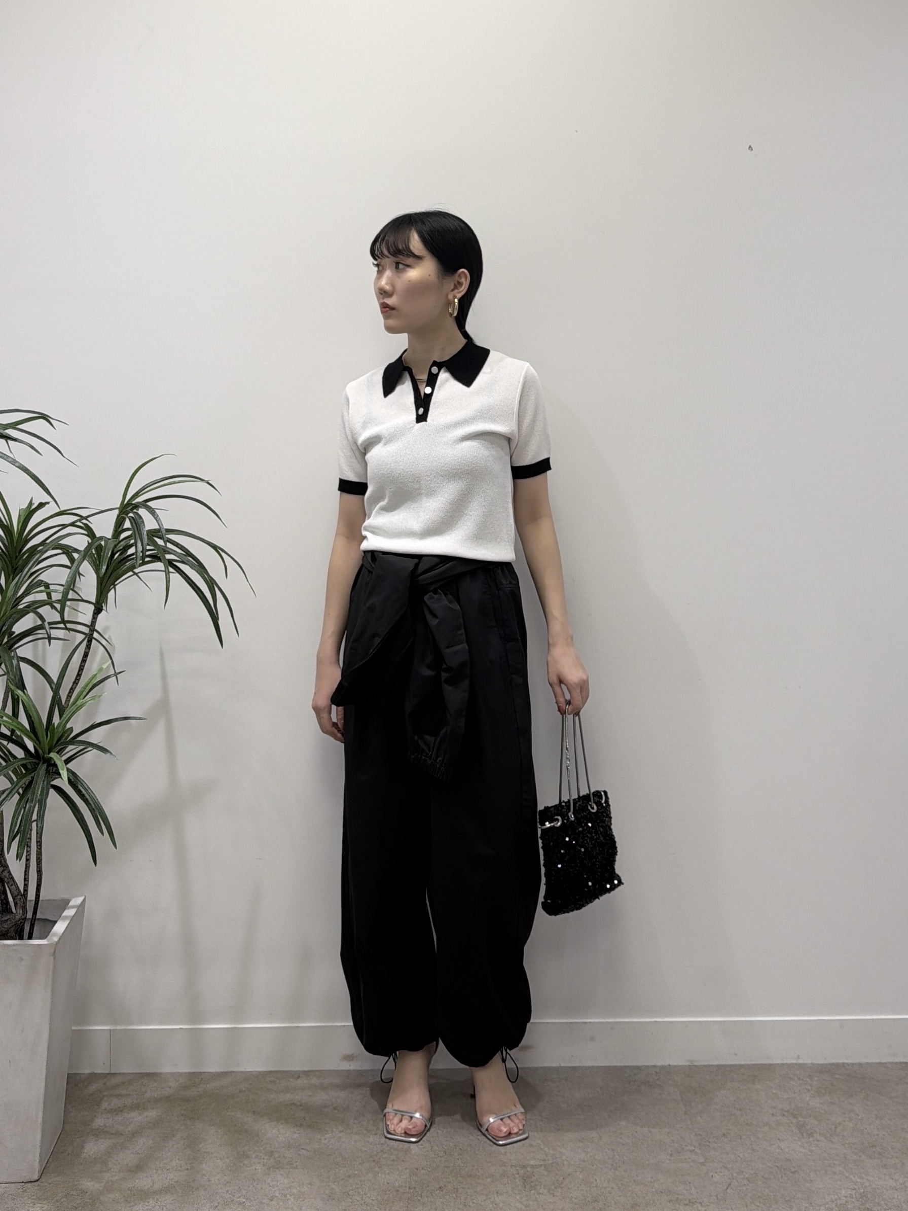 rinaさんの「INDIVI｜ジャカードポロニット」を使ったコーディネート