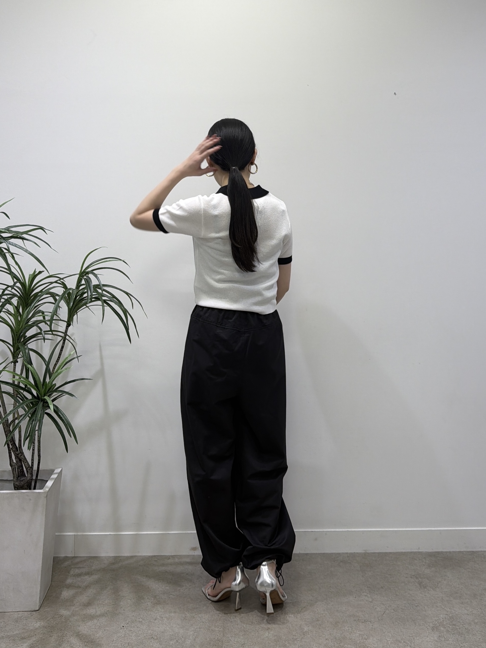 rinaさんの「INDIVI｜ジャカードポロニット」を使ったコーディネート