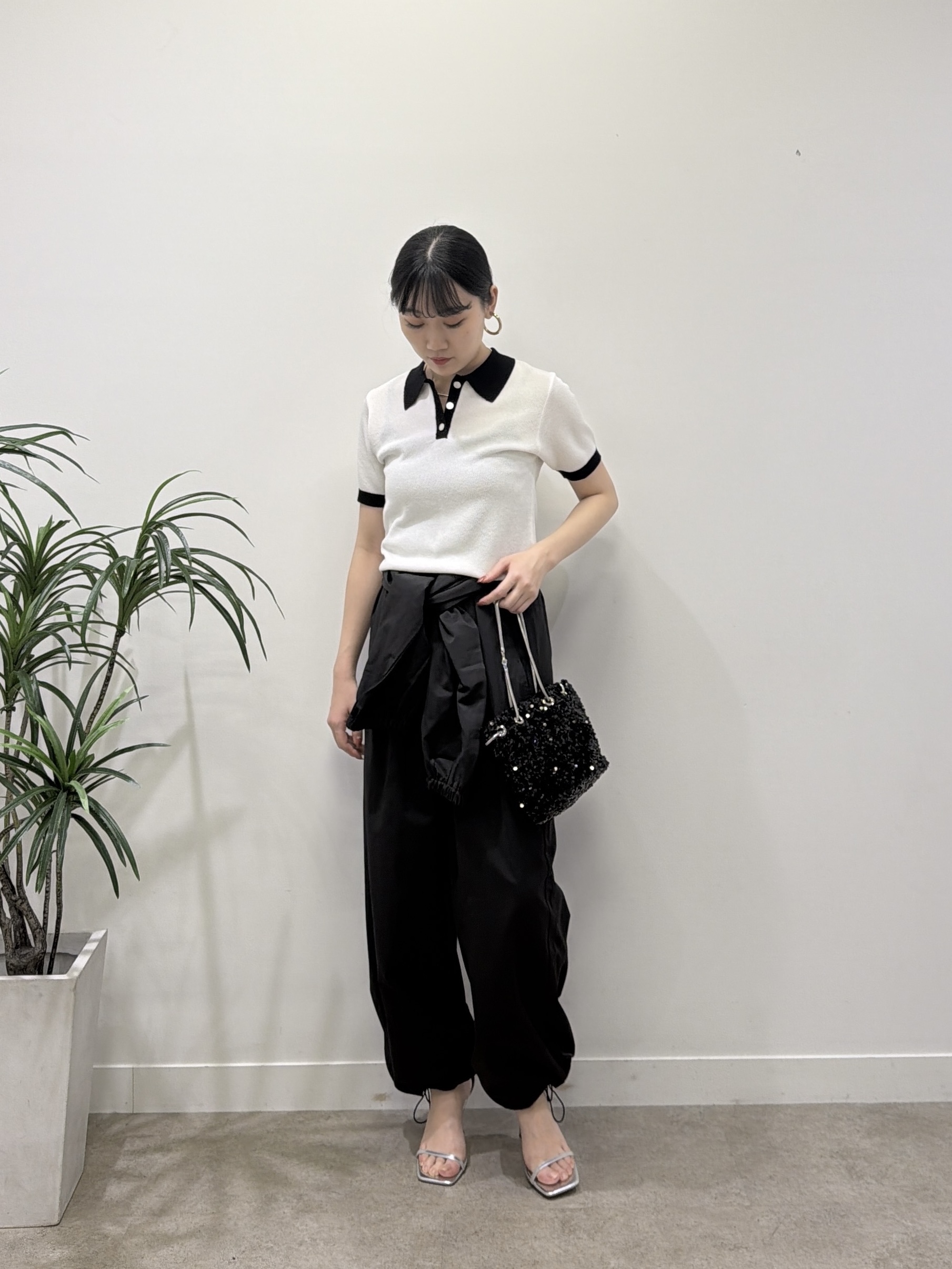 rinaさんの「INDIVI｜ジャカードポロニット」を使ったコーディネート
