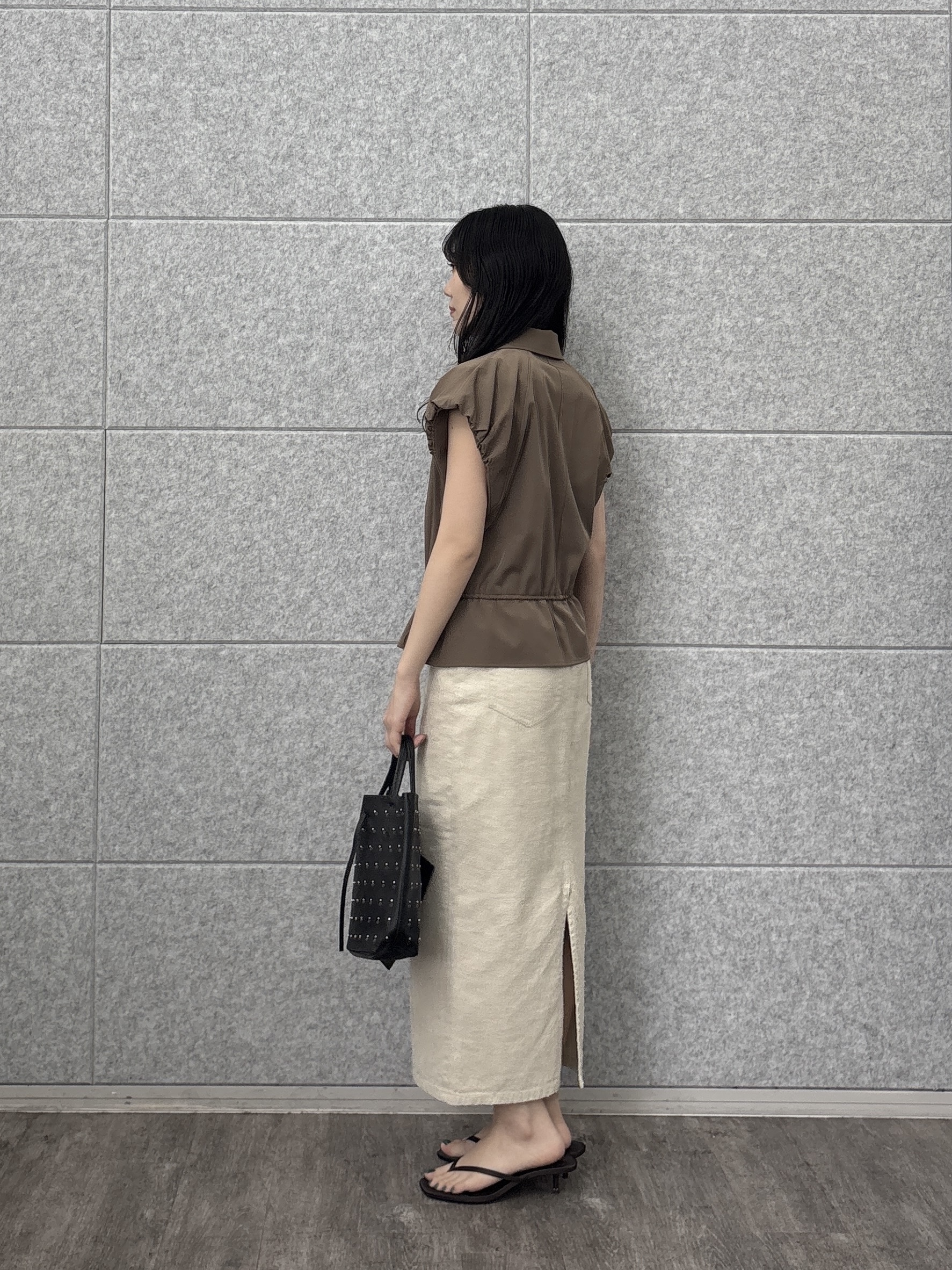 rinaさんの「INDIVI｜ジップアップフォルムブルゾン【セットアップ可能／UVカット／接触冷感】」を使ったコーディネート