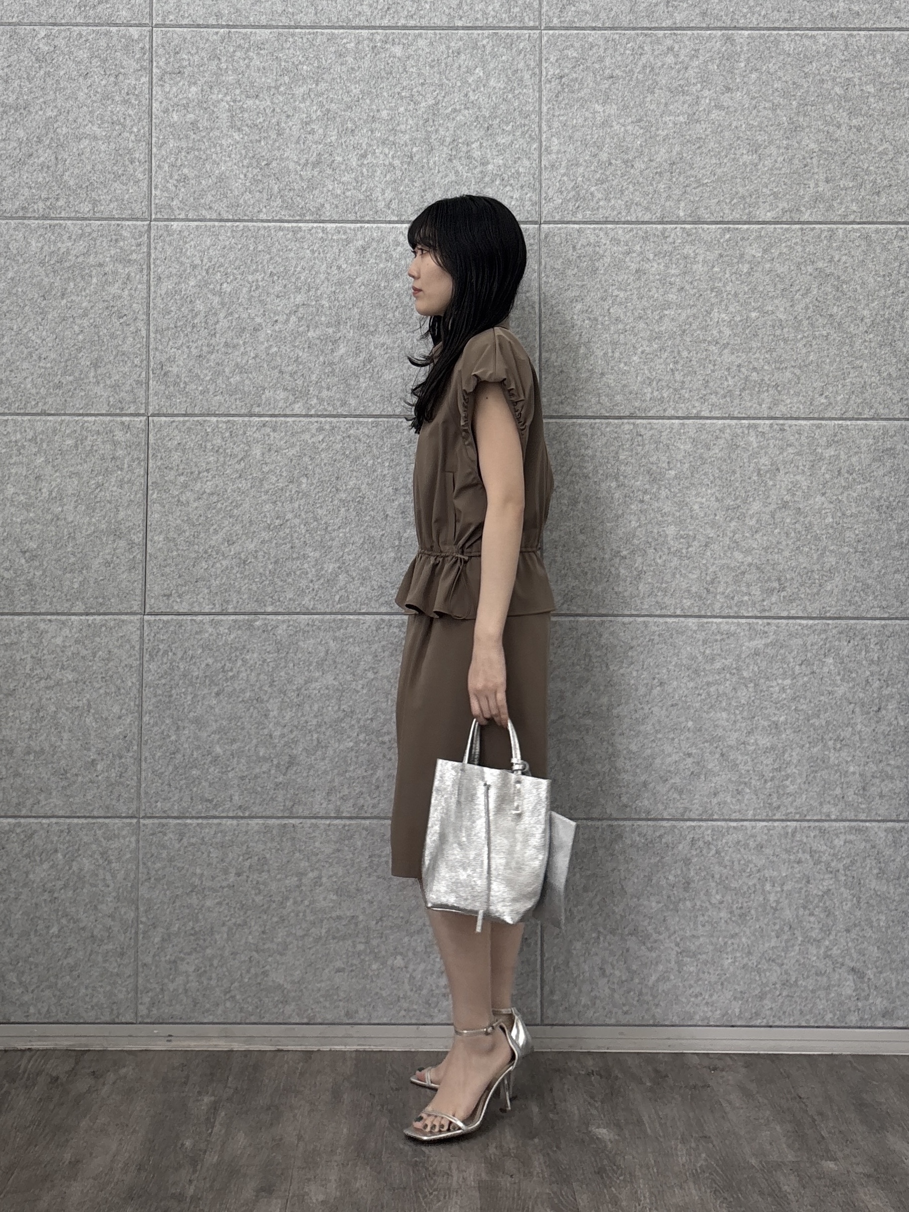 rinaさんの「INDIVI｜ジップアップフォルムブルゾン【セットアップ可能／UVカット／接触冷感】」を使ったコーディネート