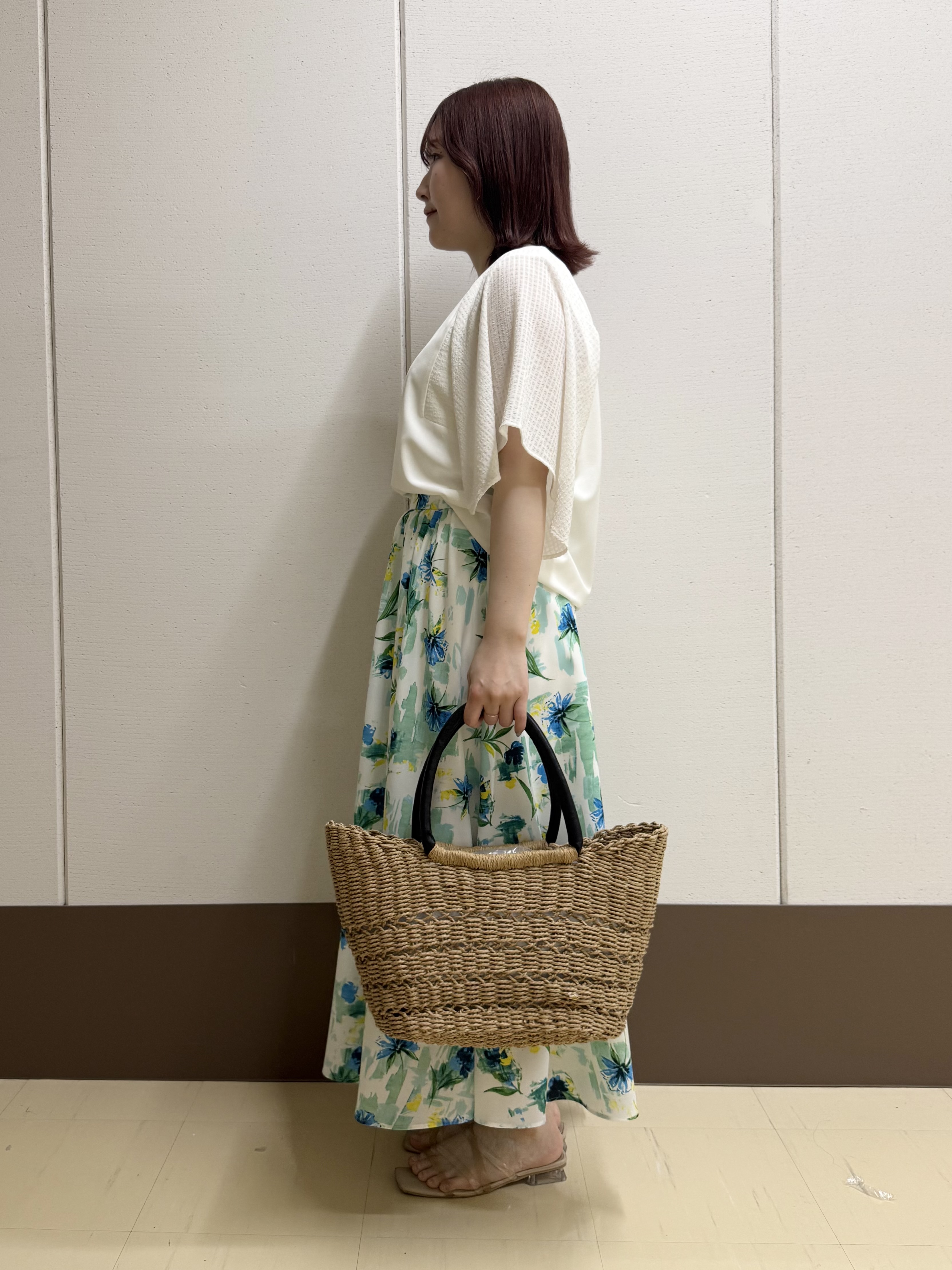 Rikoさんの「INDIVI｜【洗える／シアーチェック柄】異素材コンビスリーブトップス」を使ったコーディネート
