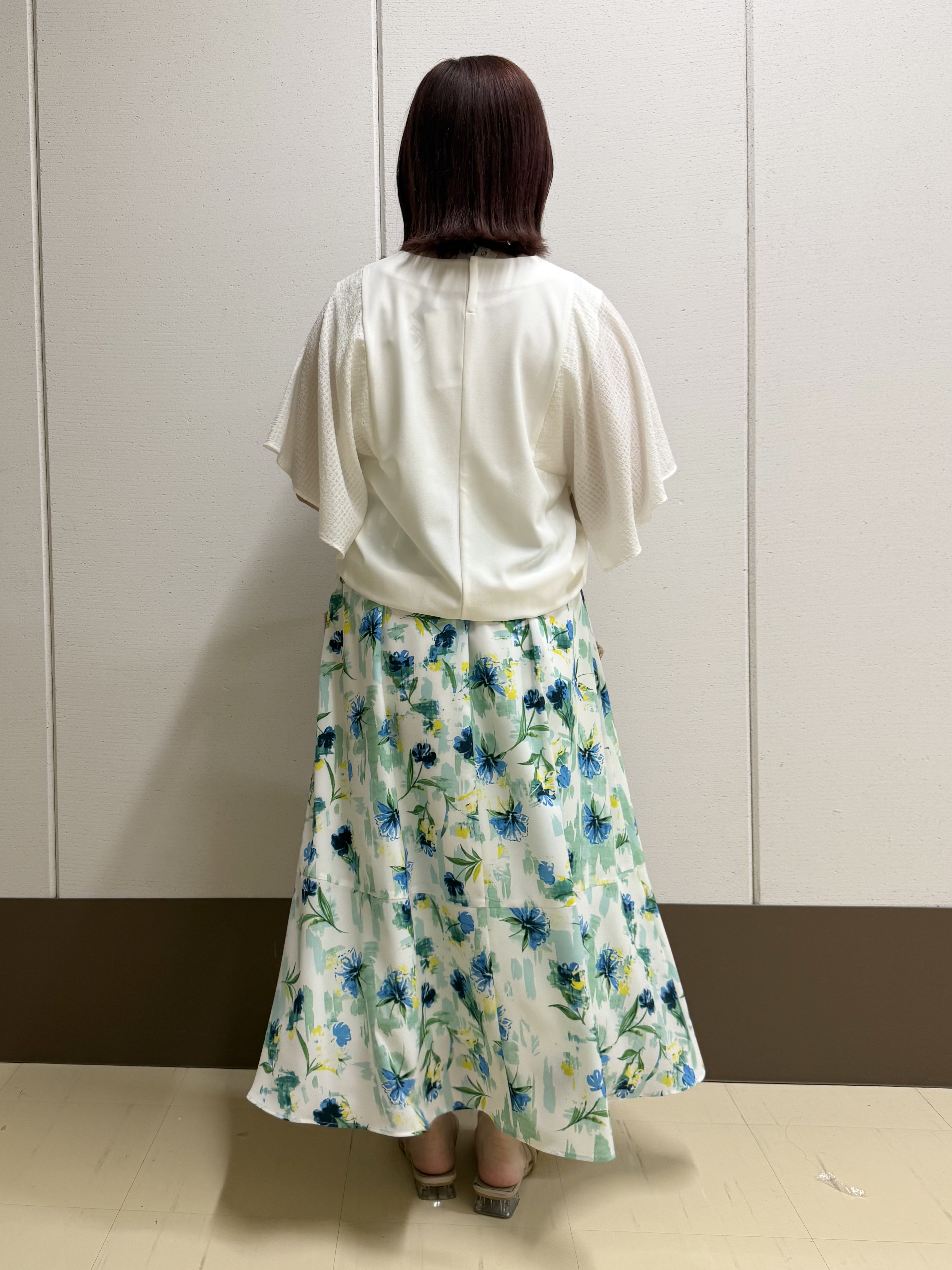 Rikoさんの「INDIVI｜【洗える／シアーチェック柄】異素材コンビスリーブトップス」を使ったコーディネート