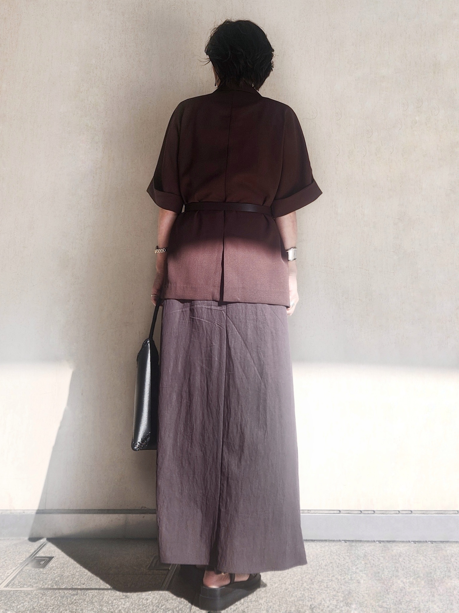 milkyさんの「OPAQUE.CLIP｜【接触冷感／吸水速乾／防シワ】リネンライクテーラードジャケット《洗濯機OK》」を使ったコーディネート