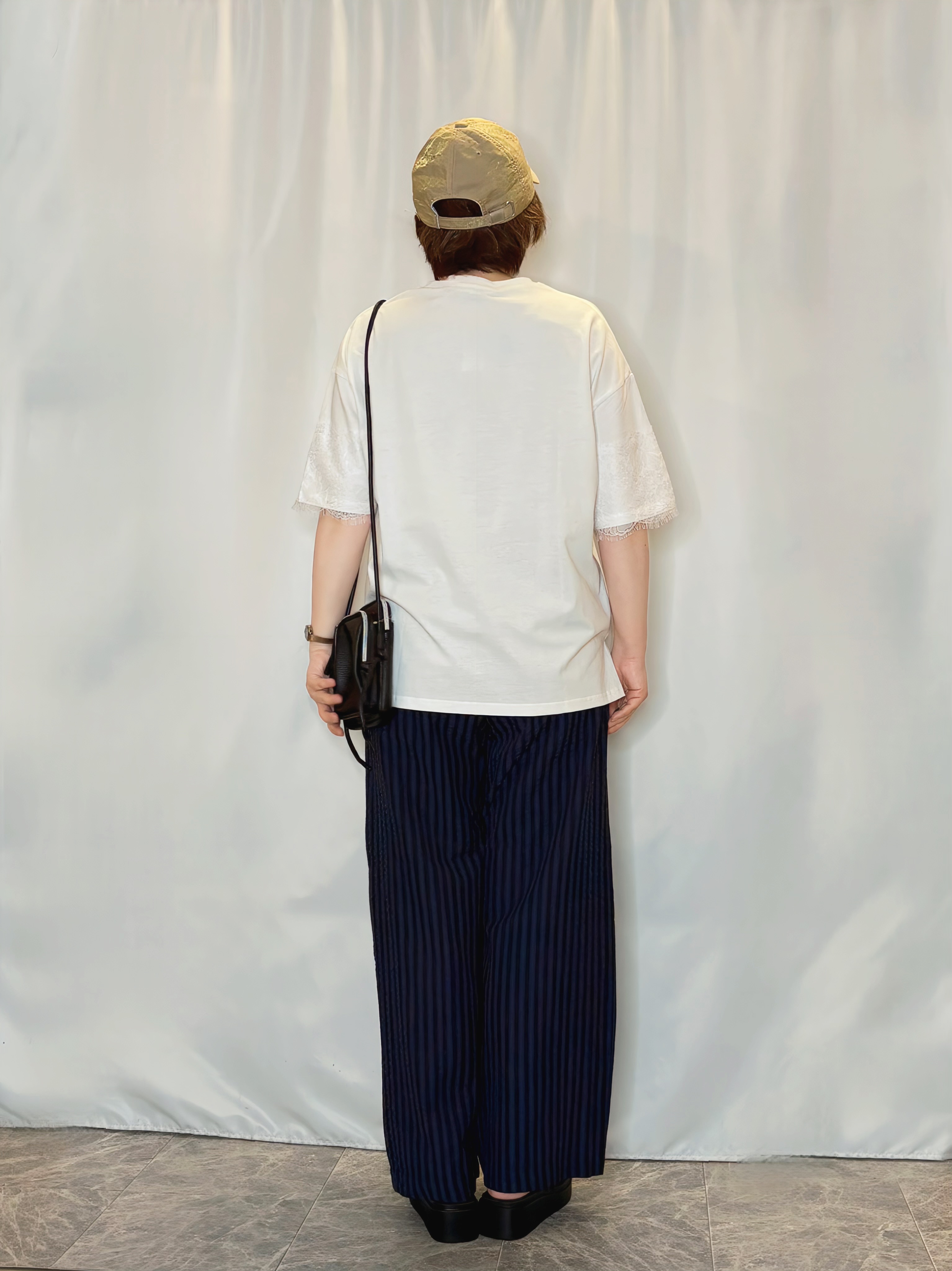 たみさんの「SHOO･LA･RUE｜【洗濯機可】レースデザインでこなれ見え ロゴプリントTシャツ」を使ったコーディネート