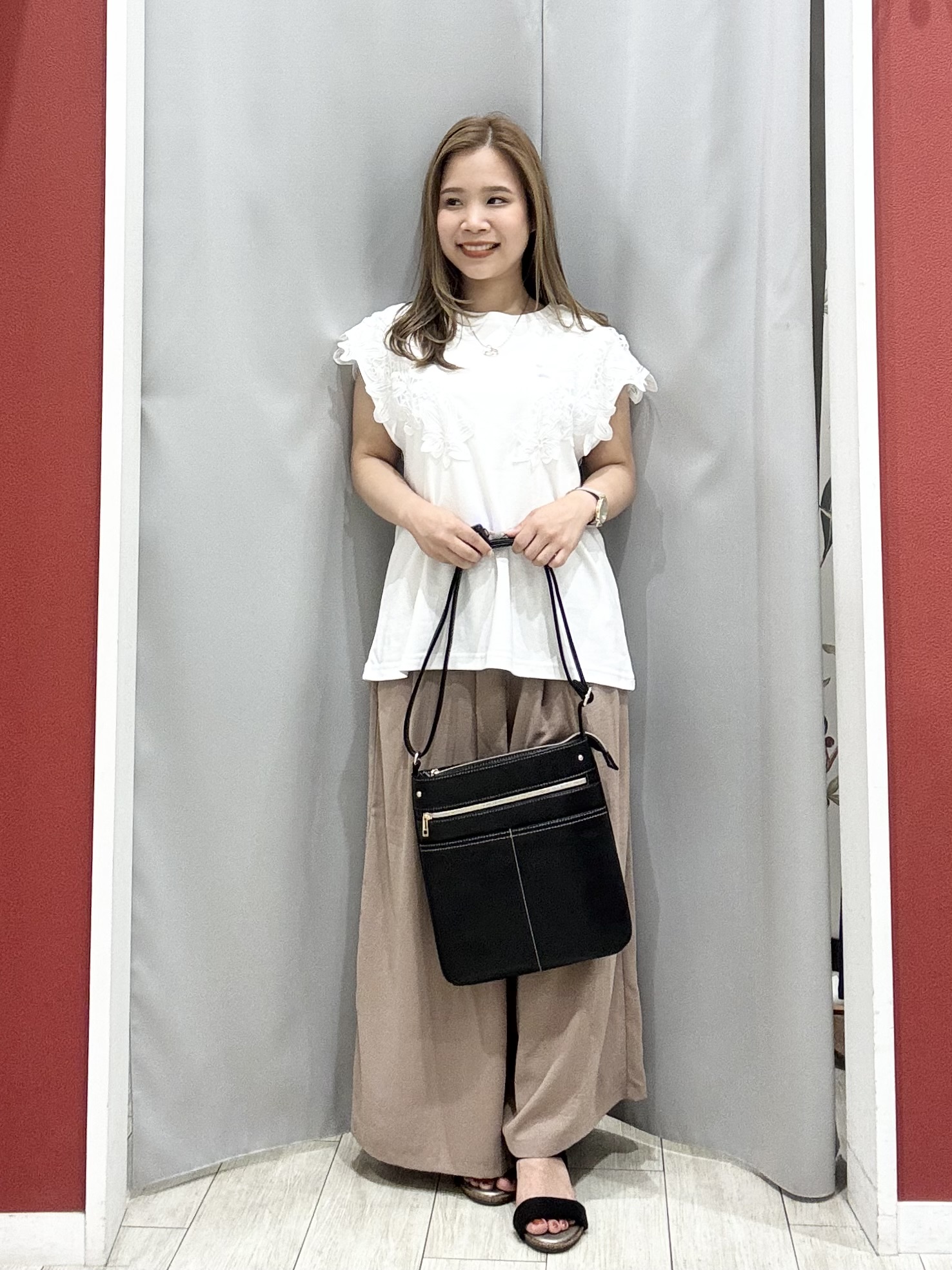 shioさんの「SHOO･LA･RUE｜【UV/S-LL】着ごこちなめらか カノコ編みカーディガン」を使ったコーディネート