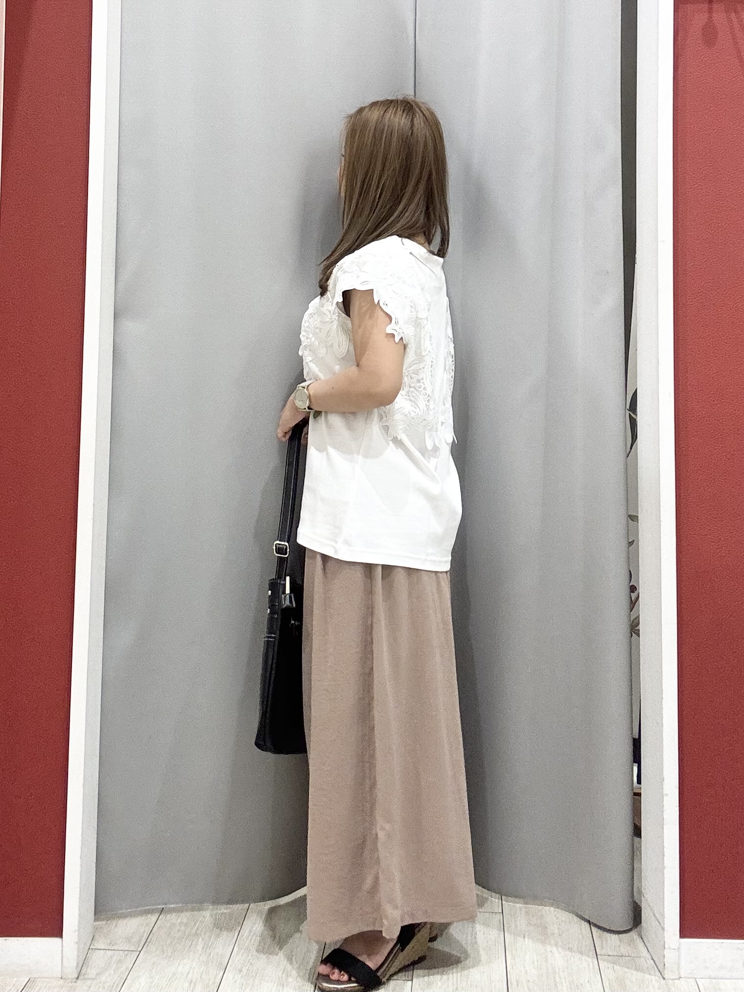 shioさんの「SHOO･LA･RUE｜【UV/S-LL】着ごこちなめらか カノコ編みカーディガン」を使ったコーディネート