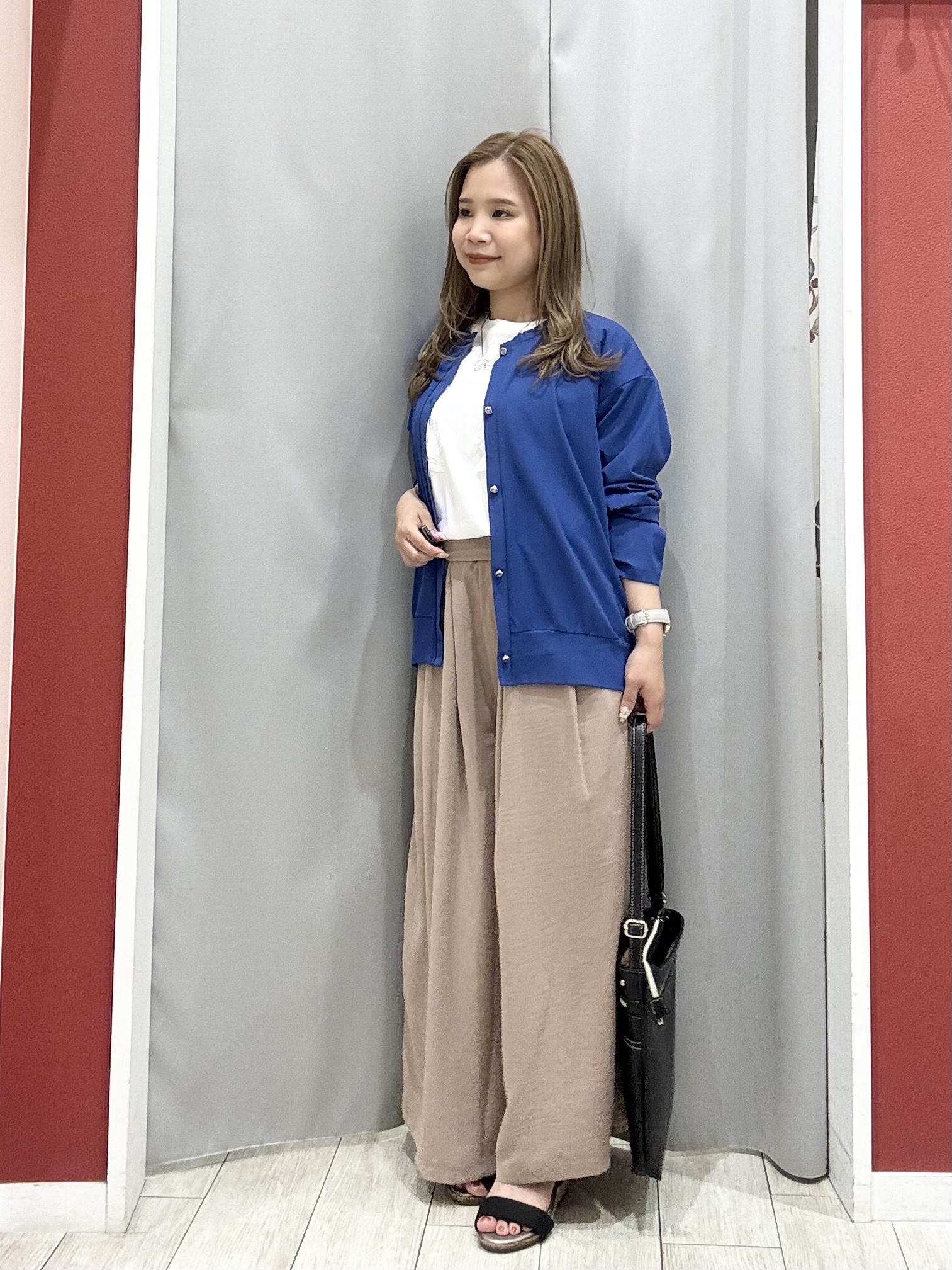 shioさんの「SHOO･LA･RUE｜【UV/S-LL】着ごこちなめらか カノコ編みカーディガン」を使ったコーディネート