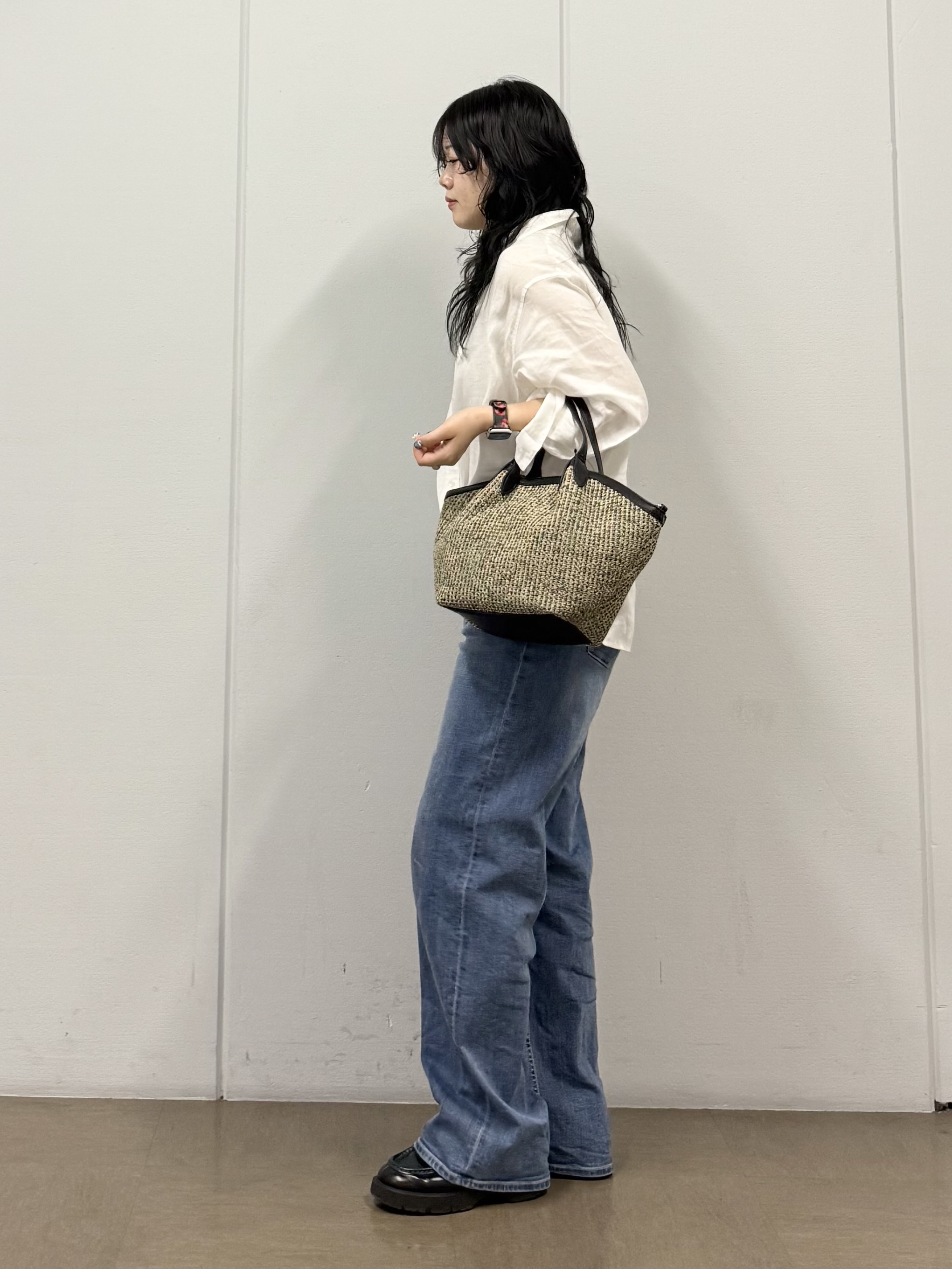 mizukiさんの「INDIVI｜【接触冷感／2WAY】カシュクールリネンシャツ」を使ったコーディネート