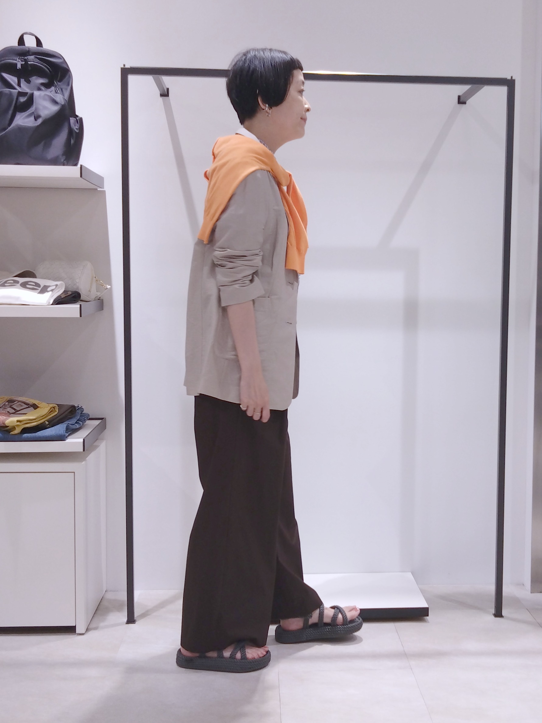 まちこさんの「UNTITLED｜◆【程よいシアー感/洗える】エアリーバイオジャケット」を使ったコーディネート