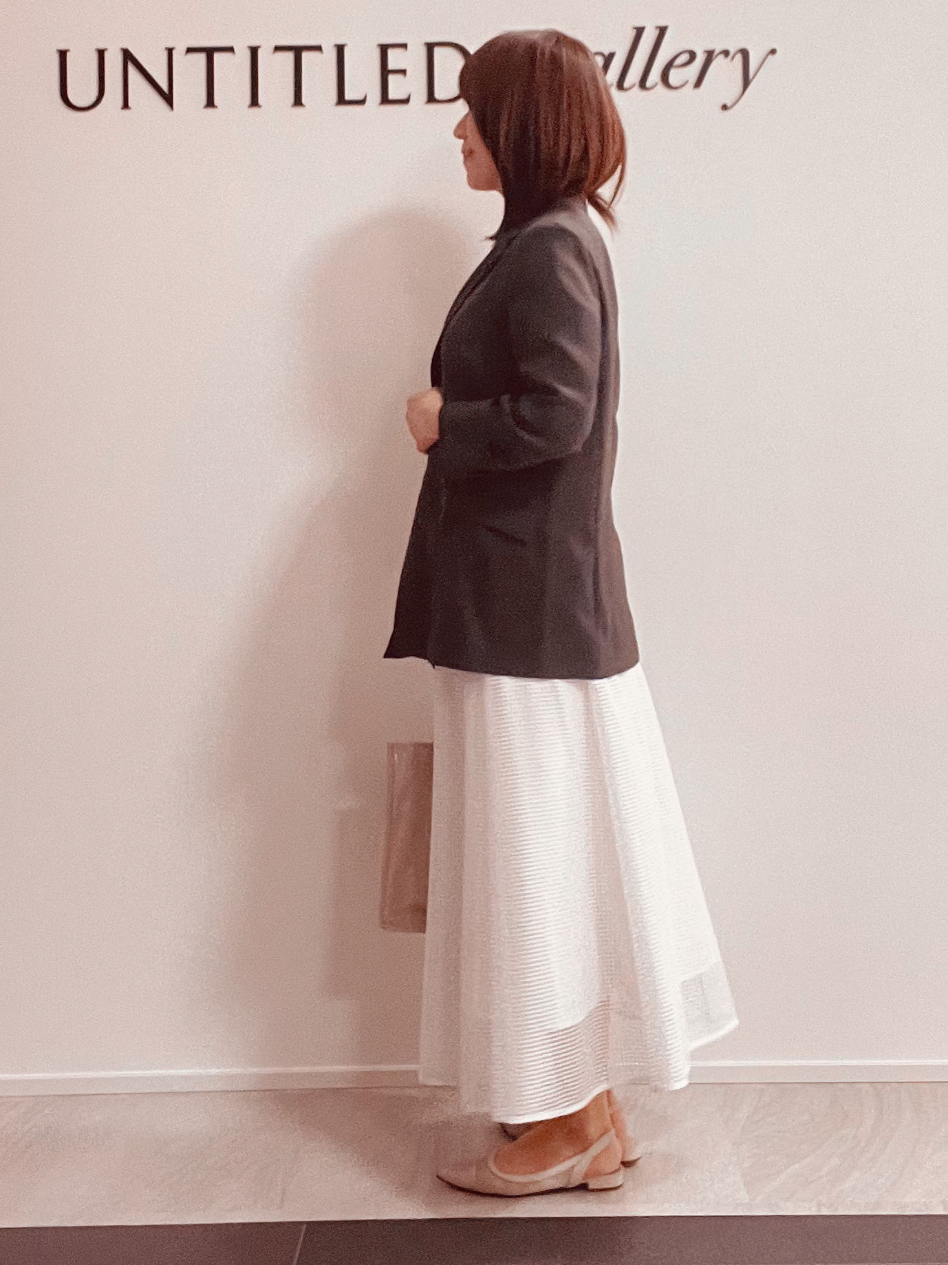 めいさんの「UNTITLED｜【新色追加/セットアップ可】エアリー ダブルブレストジャケット」を使ったコーディネート