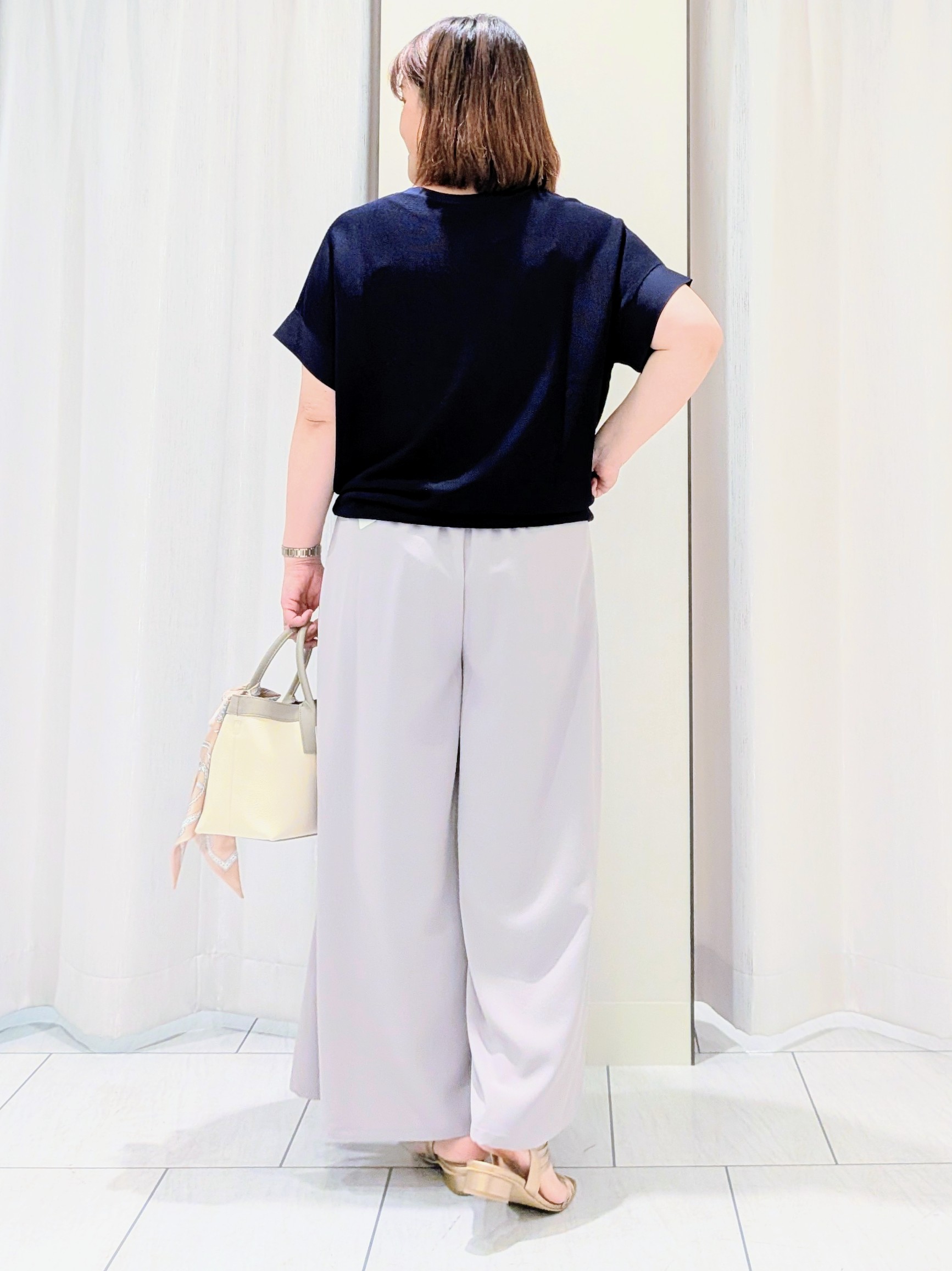 Onumaさんの「UNTITLED｜【接触冷感/はっ水/セットアップ可】リラクシーガウチョパンツ」を使ったコーディネート