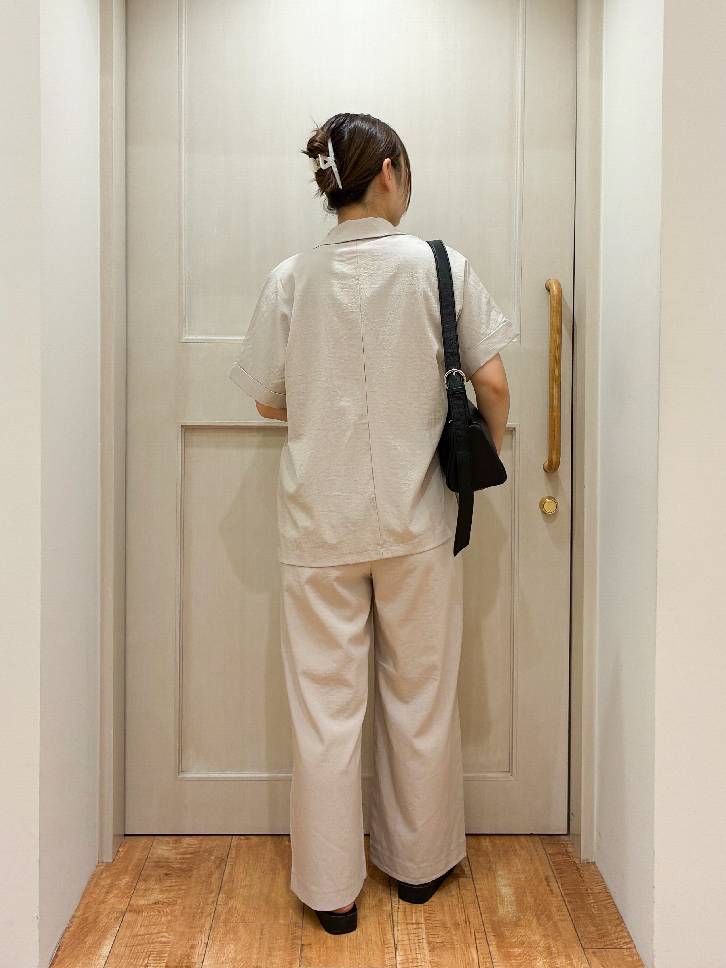 kawaさんの「SHOO･LA･RUE｜【高レビュー/洗濯機可/セットアップ可】軽凛(かろりん) 半袖ジャケット」を使ったコーディネート