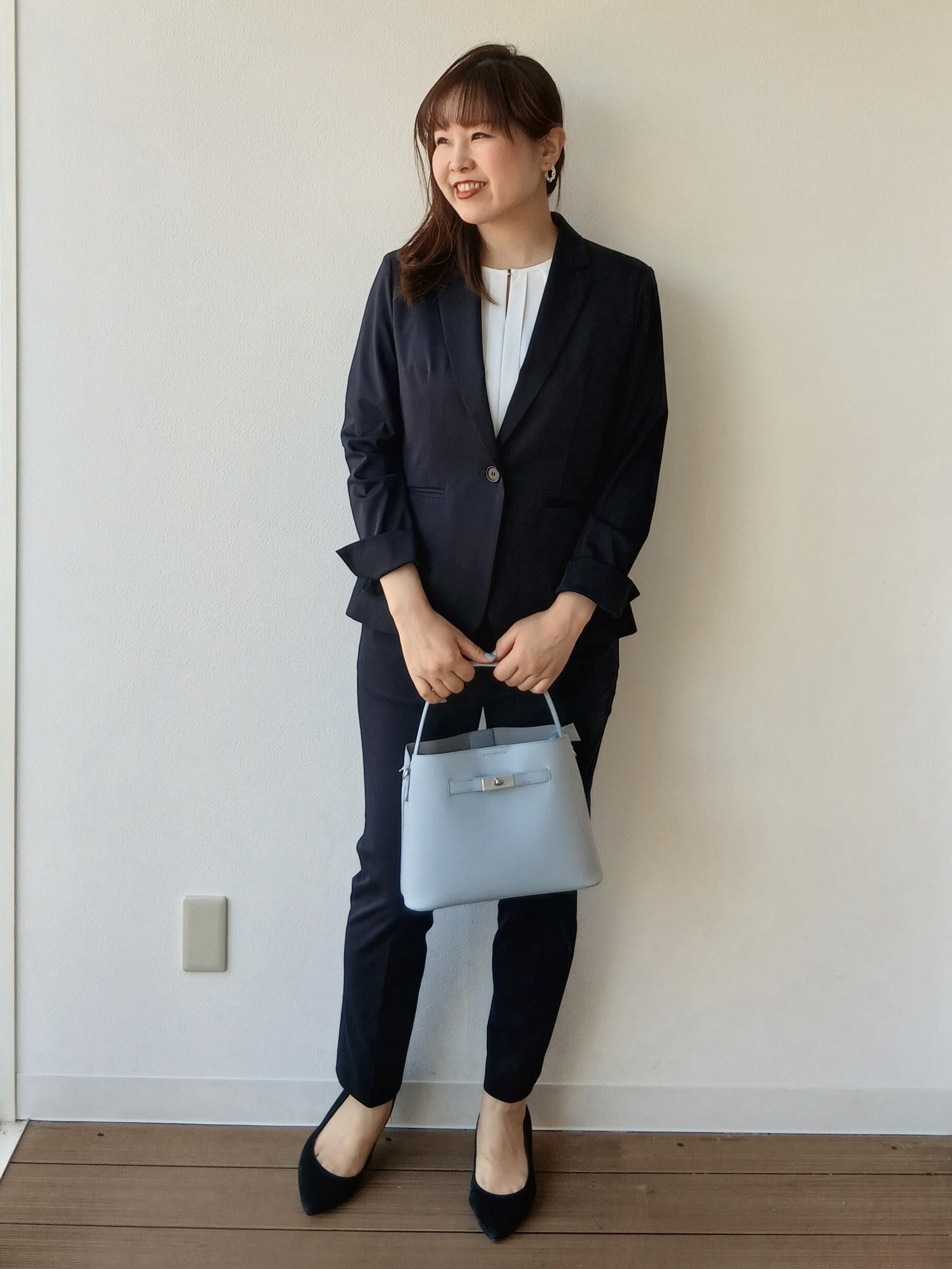 なみきさんの「UNTITLED｜【UV/接触冷感/スーツ】ジャージテーラードジャケット」を使ったコーディネート