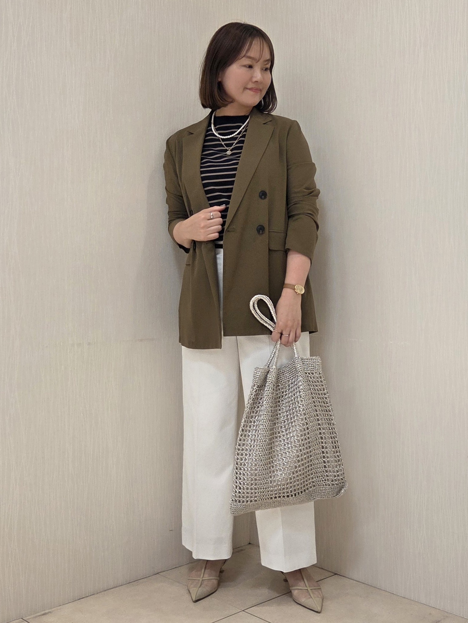 naokoさんの「UNTITLED｜【セットアップ可/接触冷感/通気性】ドライシアーダブルジャケット」を使ったコーディネート