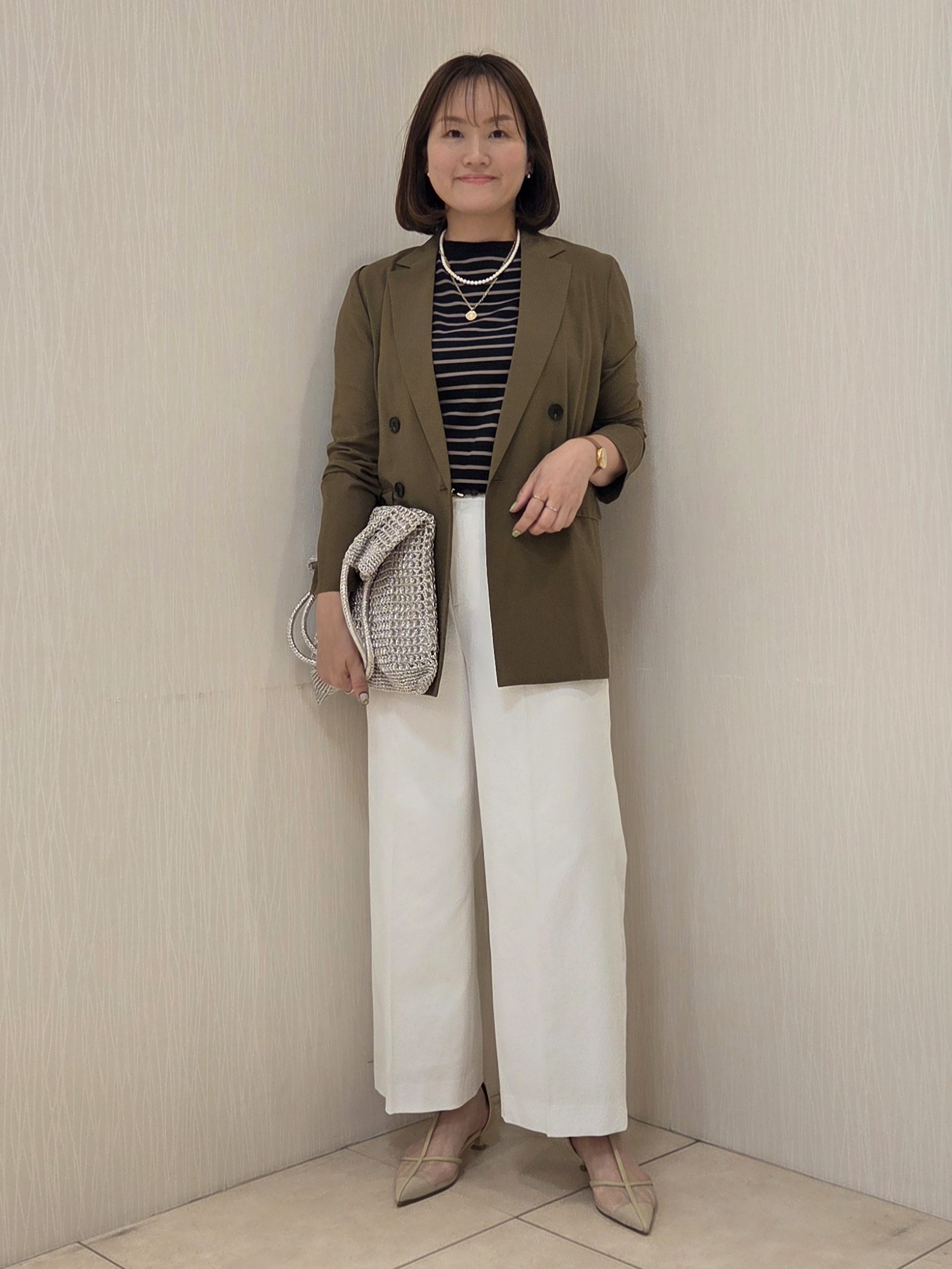 naokoさんの「UNTITLED｜【セットアップ可/接触冷感/通気性】ドライシアーダブルジャケット」を使ったコーディネート