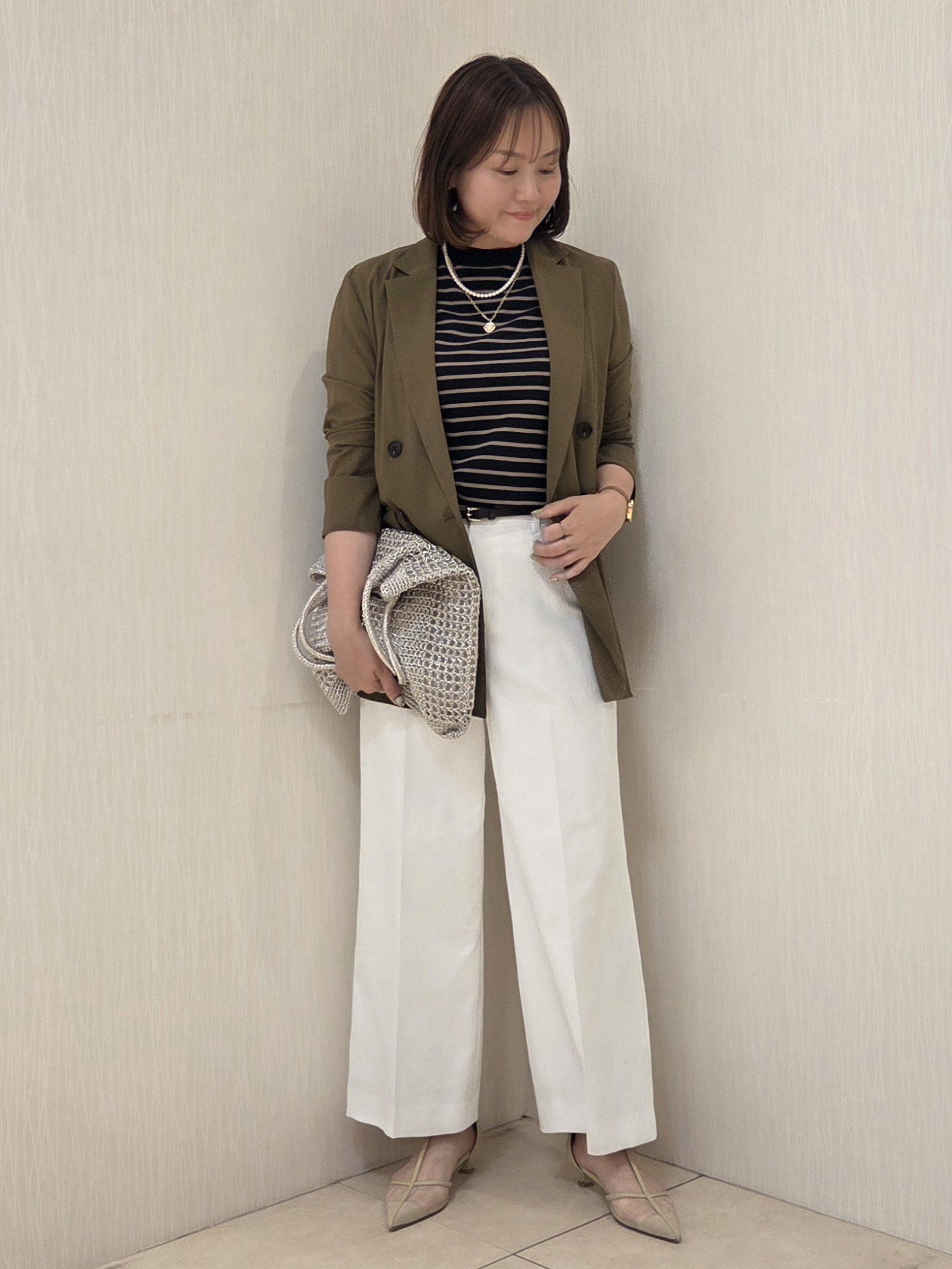 naokoさんの「UNTITLED｜【セットアップ可/接触冷感/通気性】ドライシアーダブルジャケット」を使ったコーディネート