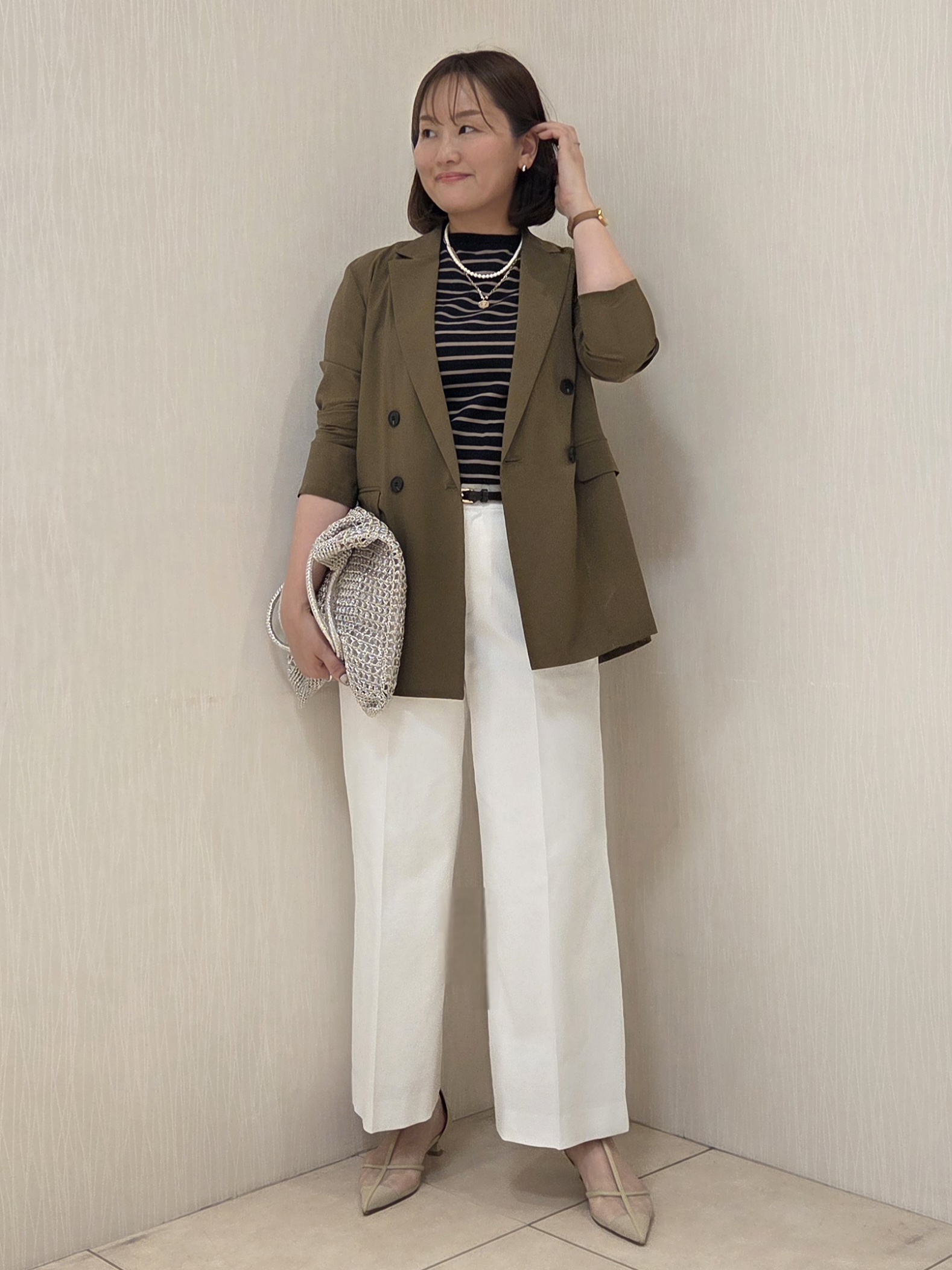 naokoさんの「UNTITLED｜【セットアップ可/接触冷感/通気性】ドライシアーダブルジャケット」を使ったコーディネート