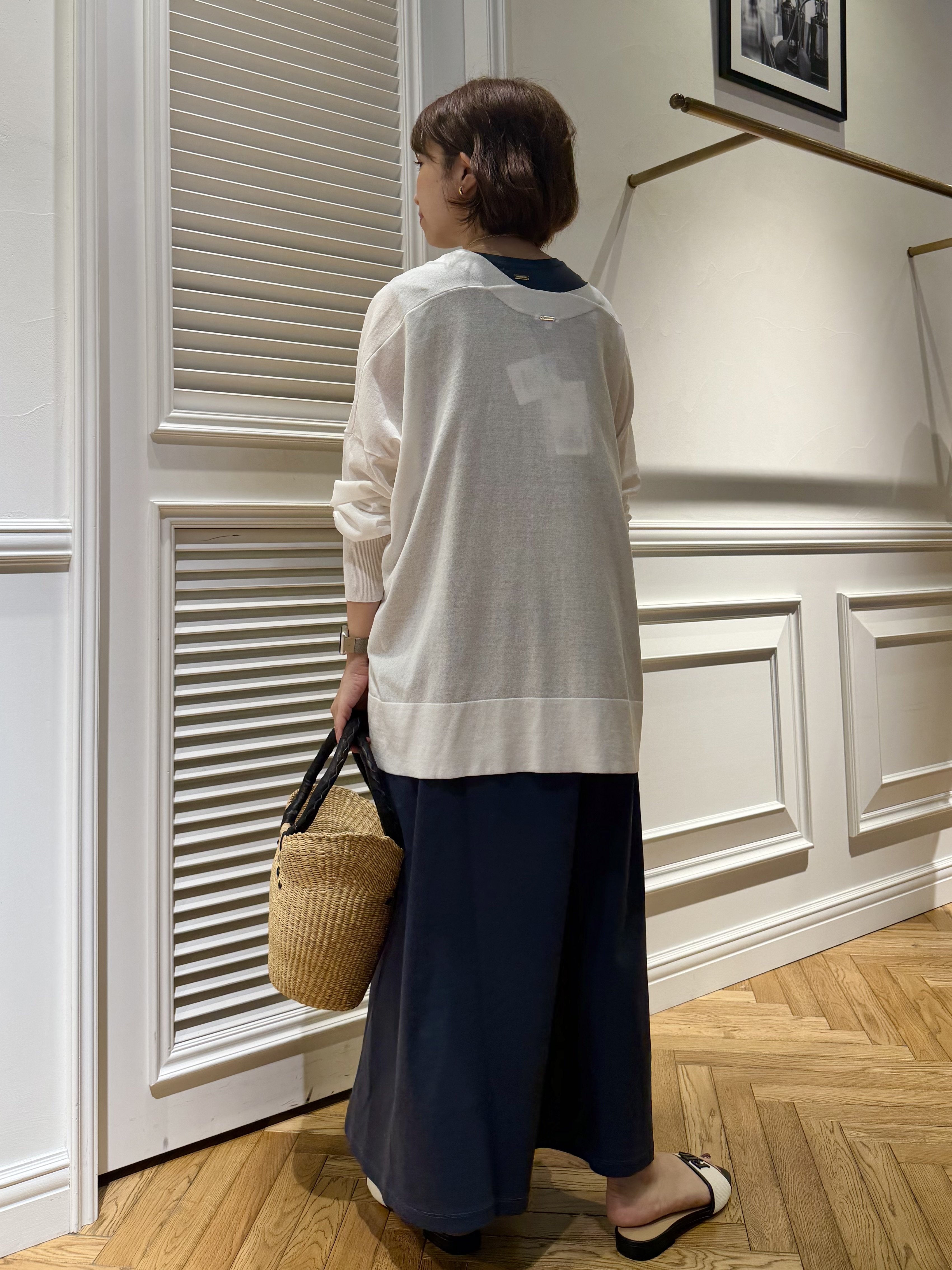つじ まこさんの「DRESSTERIOR｜◆【接触冷感/UVカット】ウォッシャブル スピンコットン カーディガン」を使ったコーディネート