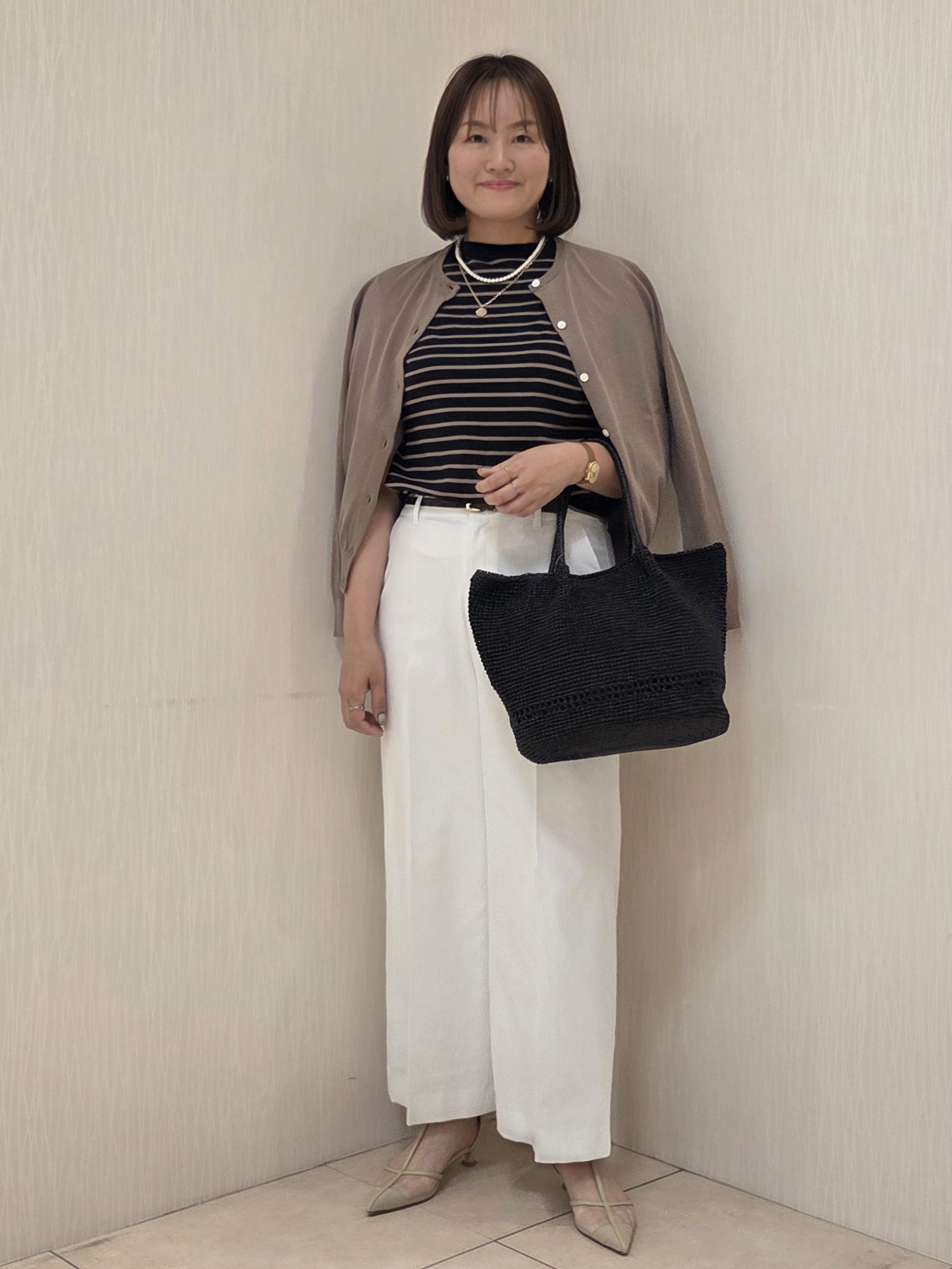 naokoさんの「UNTITLED｜【9色展開/アンサンブル可/洗える】コットンベーシックニット」を使ったコーディネート